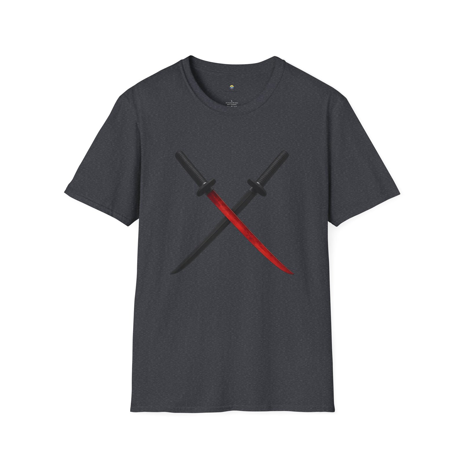 T-shirt Unisexe – Katanas Croisés Design Samouraï et Lame Rouge – Image 13