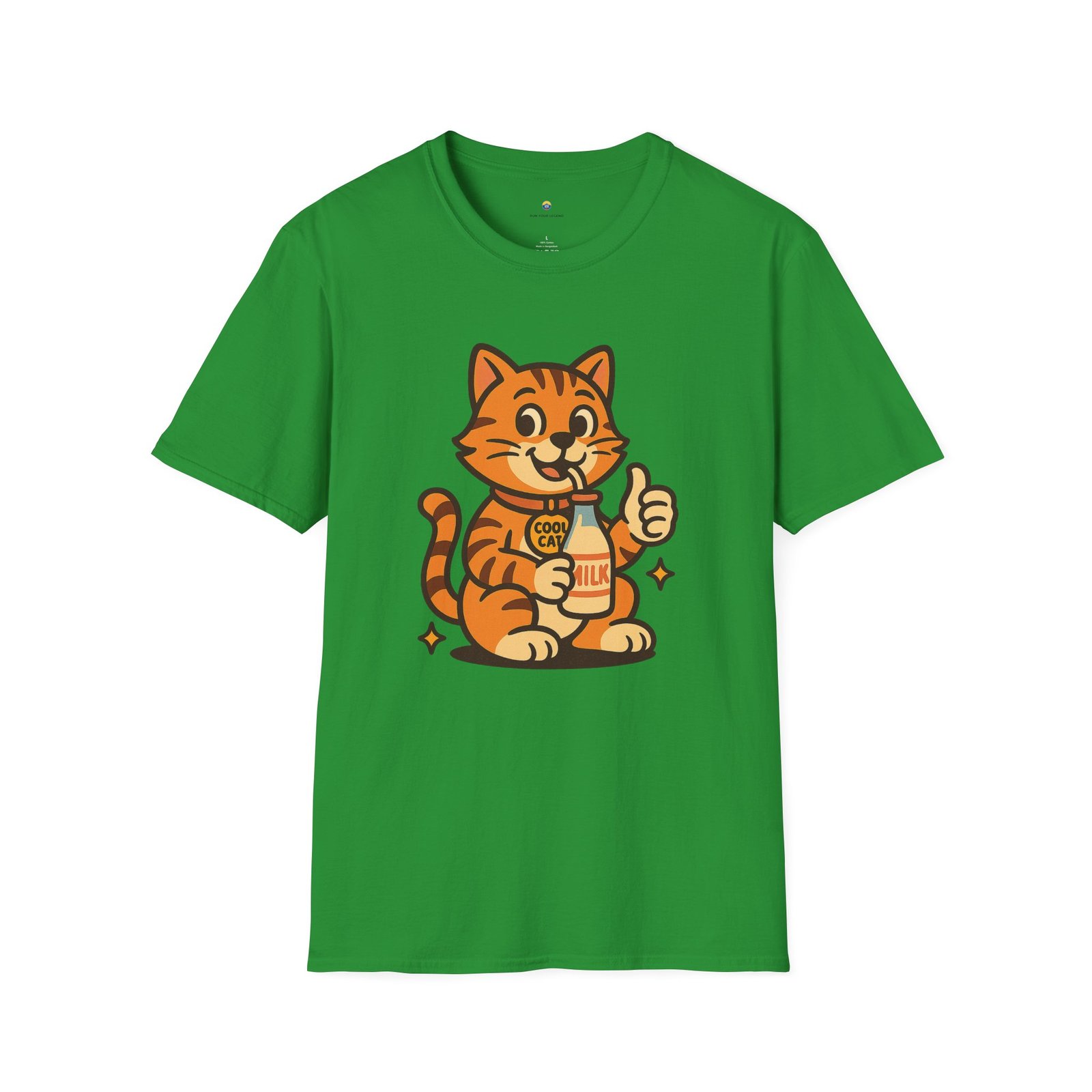 T-shirt Unisexe – “Cool Cat” Design Chat Vintage et Style Cartoon Retro – Image 8