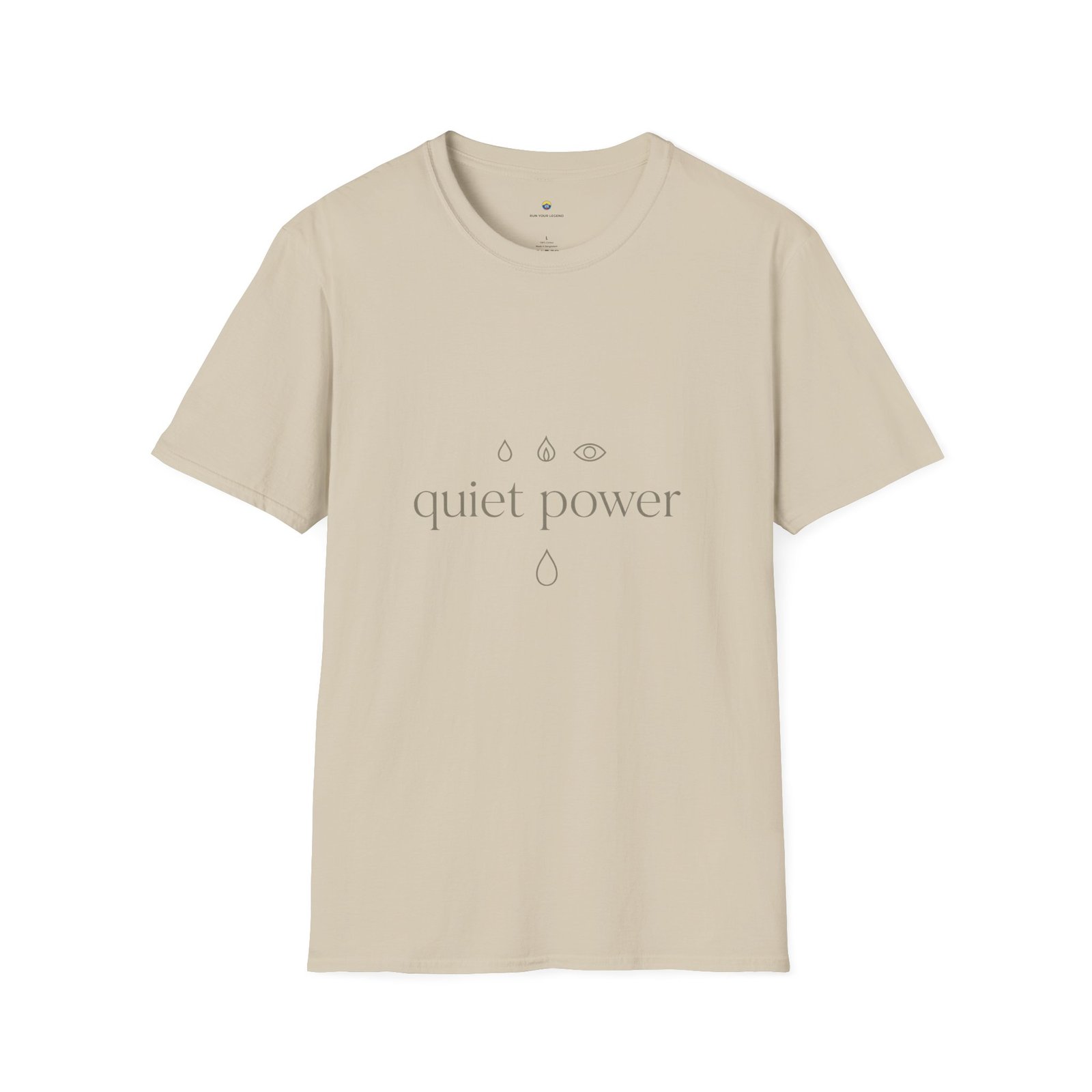 T-shirt Unisexe Quiet Power – Design Minimaliste Énergie Intérieure et Calme Puissant – Image 3