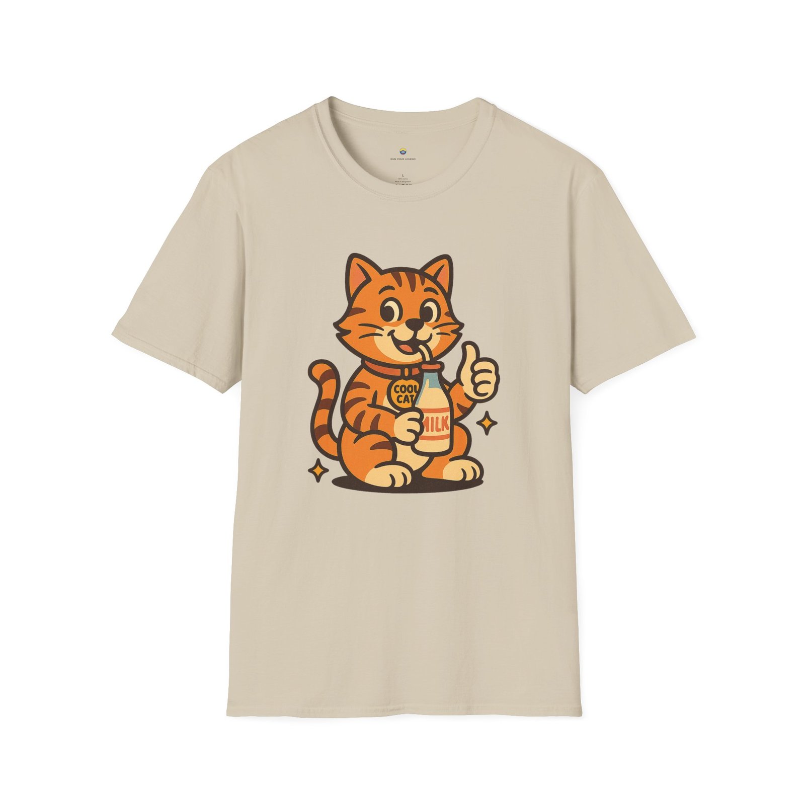T-shirt Unisexe – “Cool Cat” Design Chat Vintage et Style Cartoon Retro – Image 3