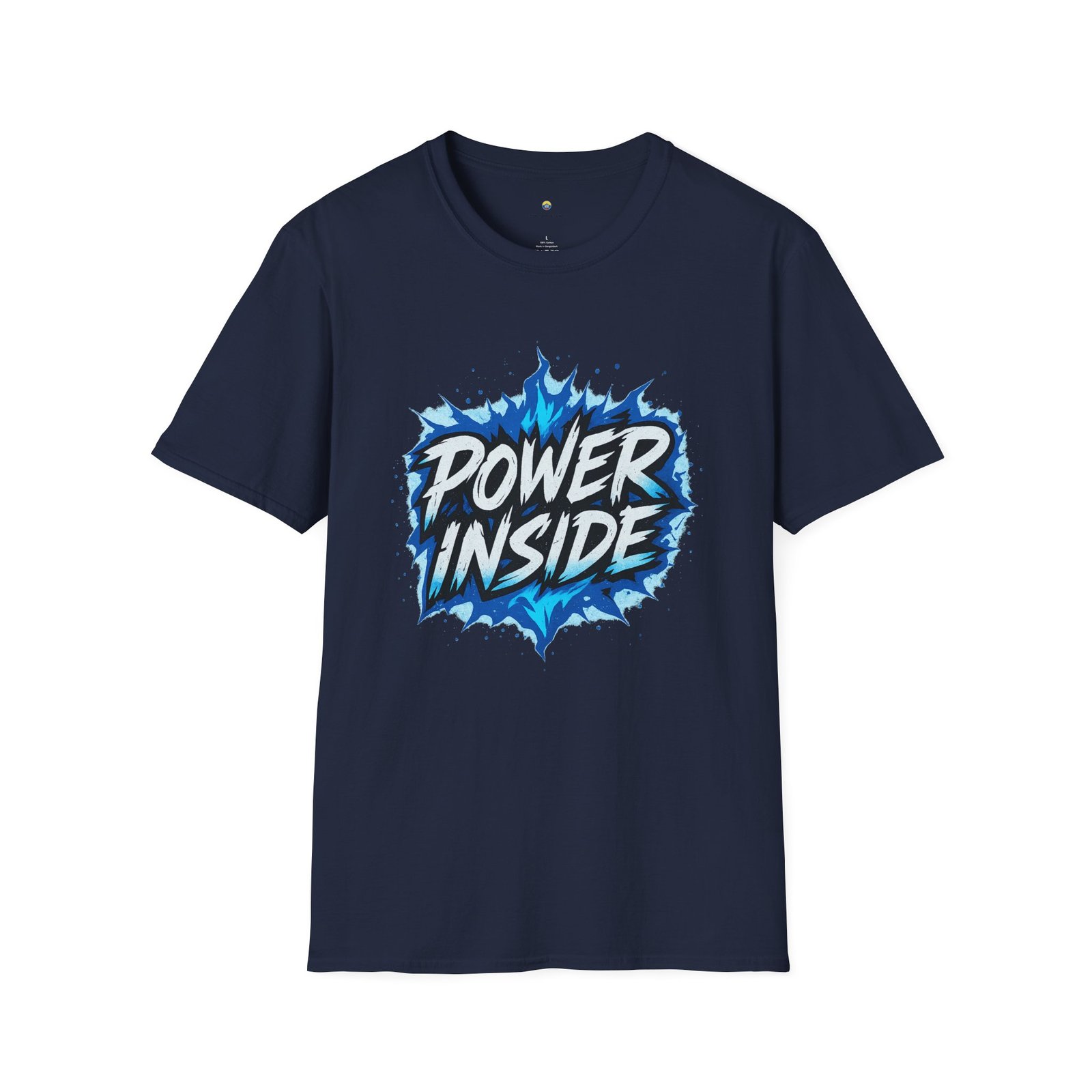 T-shirt Unisexe POWER INSIDE – Design Énergie Bleue Explosive, Style Motivation et Force Intérieure – Image 15