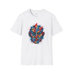 T-shirt Unisexe “Urban Soul” – Masque Tribal Moderne, Art Street Color Splash, Design Graphique Vibrant
