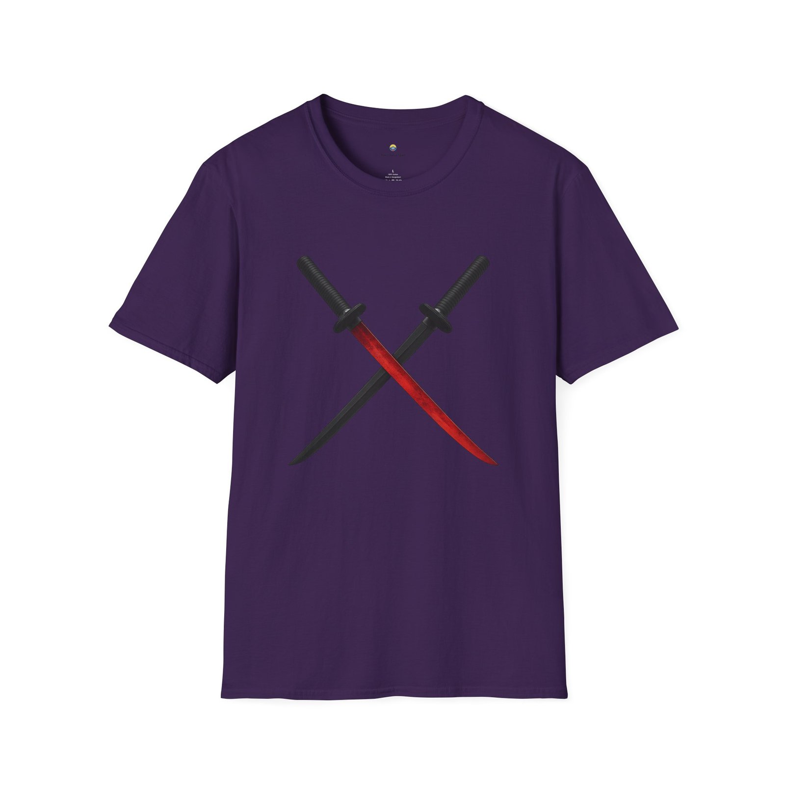 T-shirt Unisexe – Katanas Croisés Design Samouraï et Lame Rouge – Image 15
