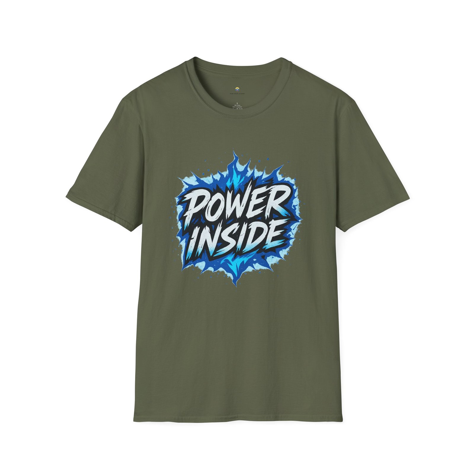 T-shirt Unisexe POWER INSIDE – Design Énergie Bleue Explosive, Style Motivation et Force Intérieure – Image 7