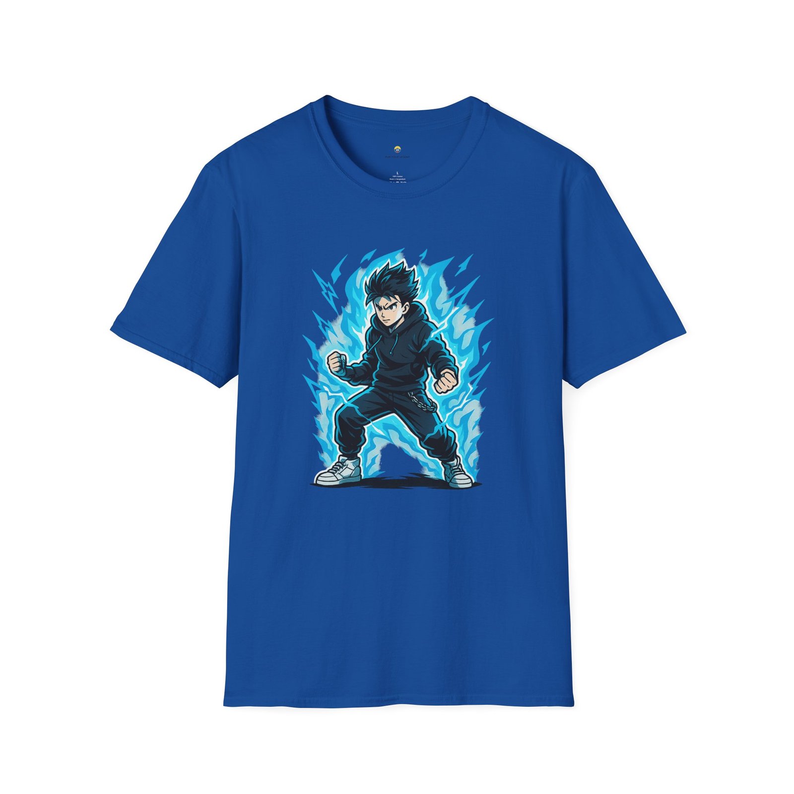 T-shirt Unisexe – Garçon Shōnen Énergisé Design Manga et Aura Électrique – Image 15
