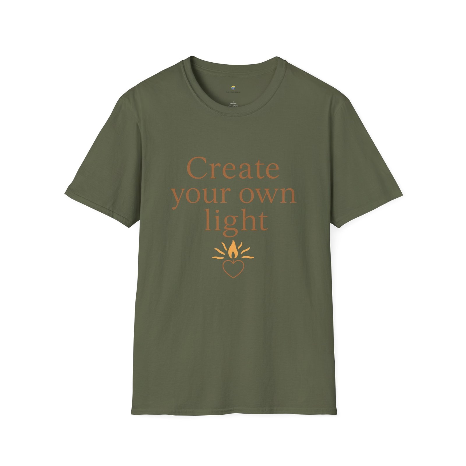 T-shirt Unisexe – “Create Your Own Light” Design Minimaliste et Message Inspirant – Image 6