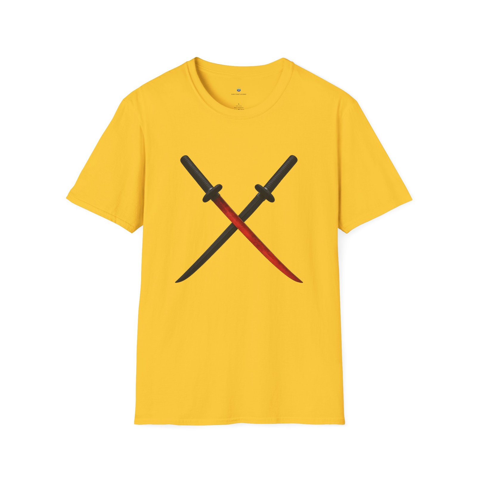 T-shirt Unisexe – Katanas Croisés Design Samouraï et Lame Rouge – Image 6