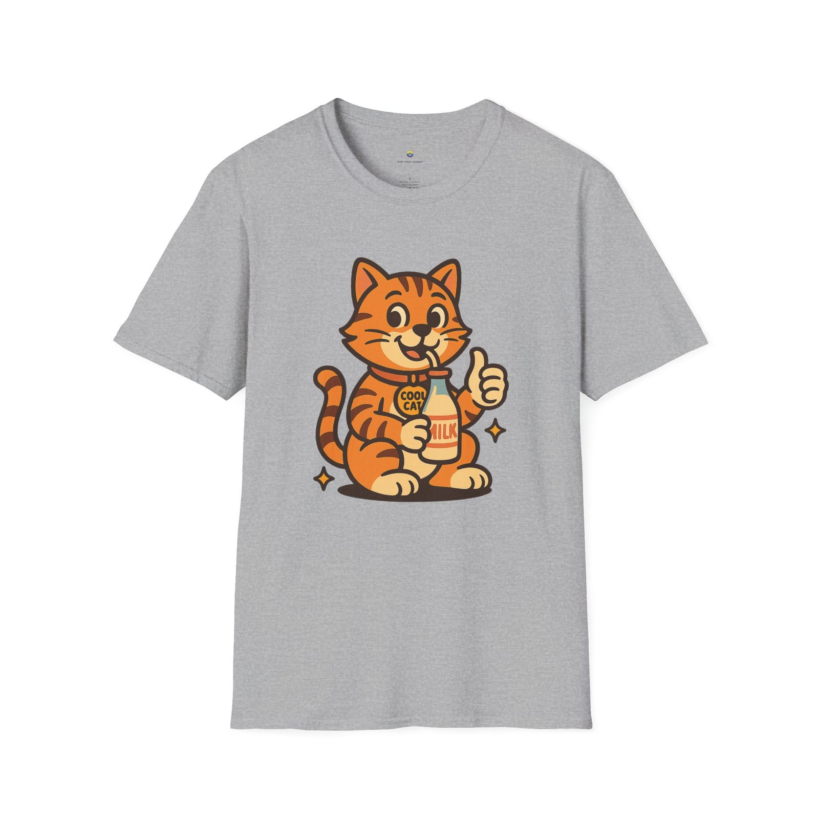 T-shirt Unisexe – “Cool Cat” Design Chat Vintage et Style Cartoon Retro – Image 4