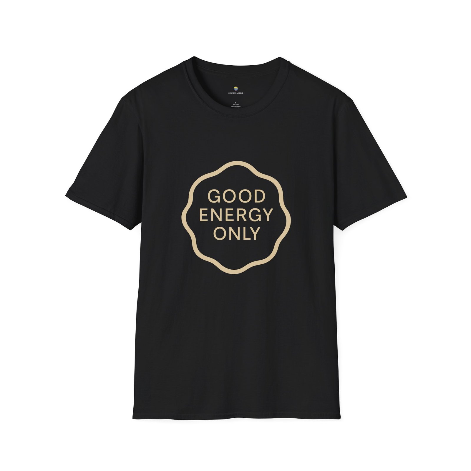 T-shirt Unisexe – “Good Energy Only” Design Minimaliste et Message Positif – Image 2