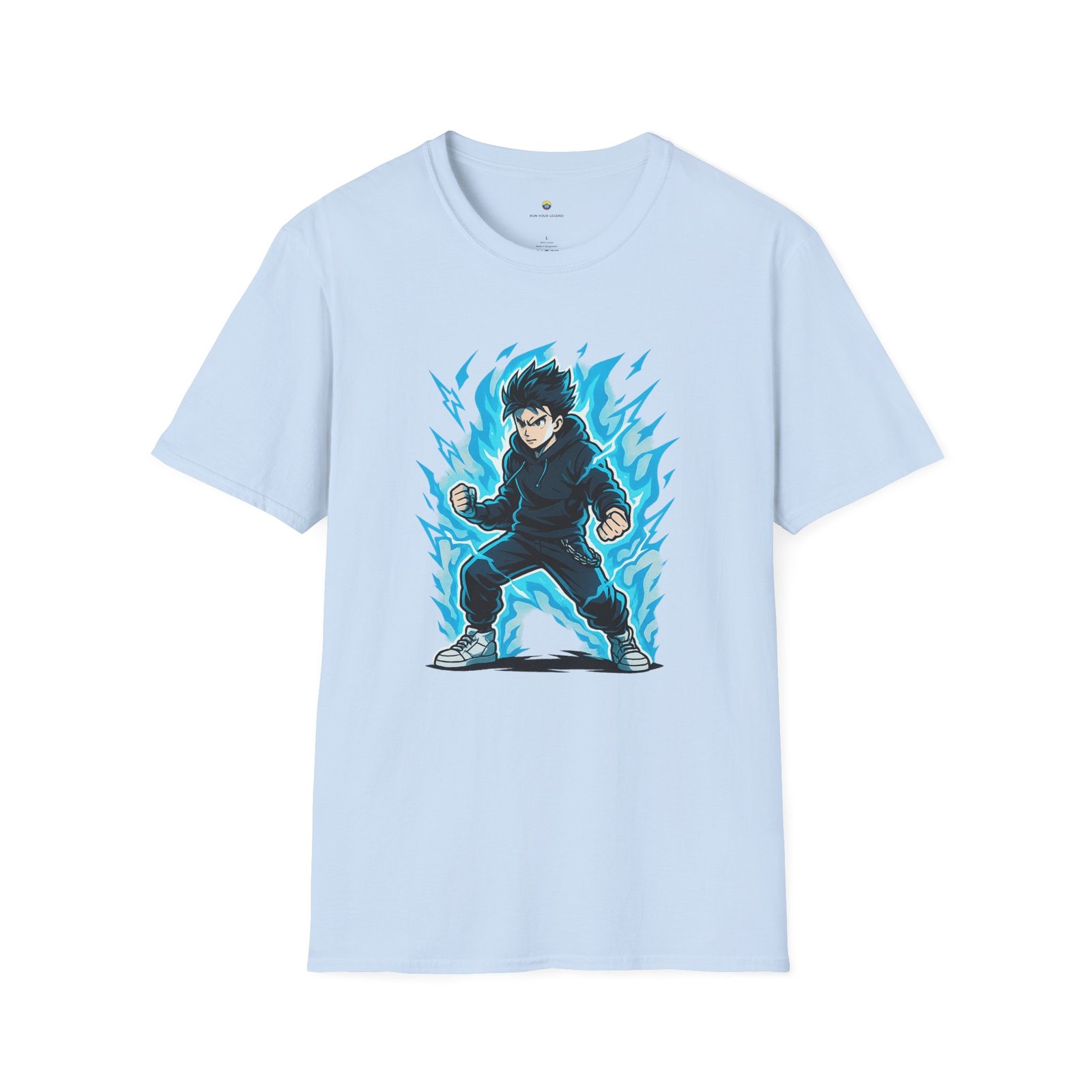T-shirt Unisexe – Garçon Shōnen Énergisé Design Manga et Aura Électrique – Image 10