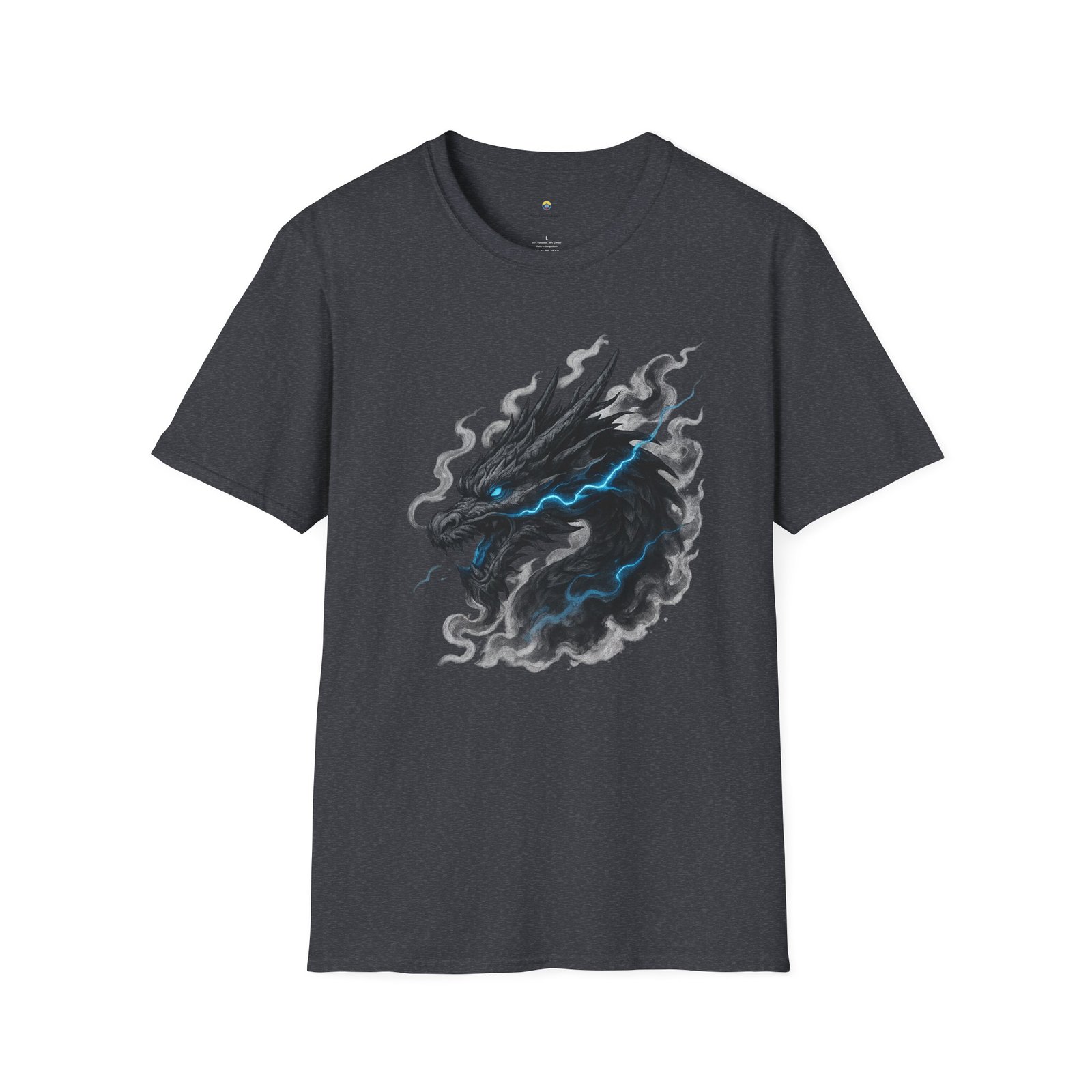 T-shirt Unisexe – Dragon Noir Électrique Design Fantasy et Art Mythique – Image 13