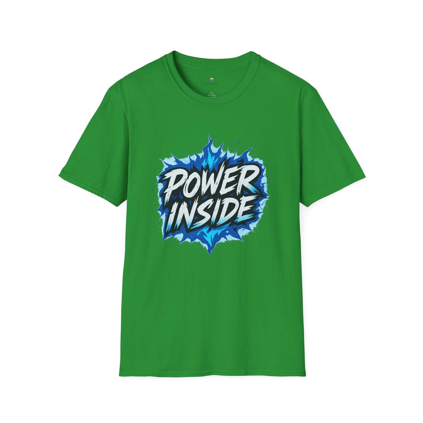 T-shirt Unisexe POWER INSIDE – Design Énergie Bleue Explosive, Style Motivation et Force Intérieure – Image 9