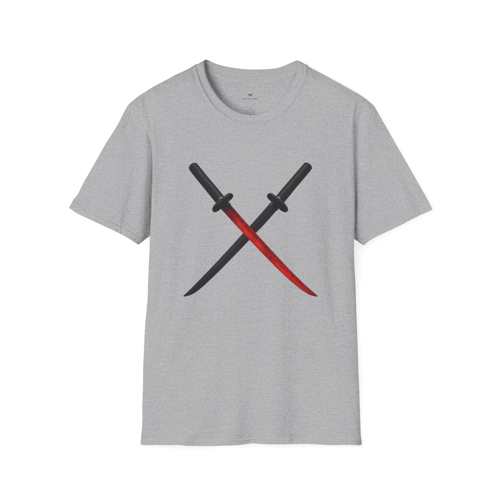 T-shirt Unisexe – Katanas Croisés Design Samouraï et Lame Rouge – Image 4