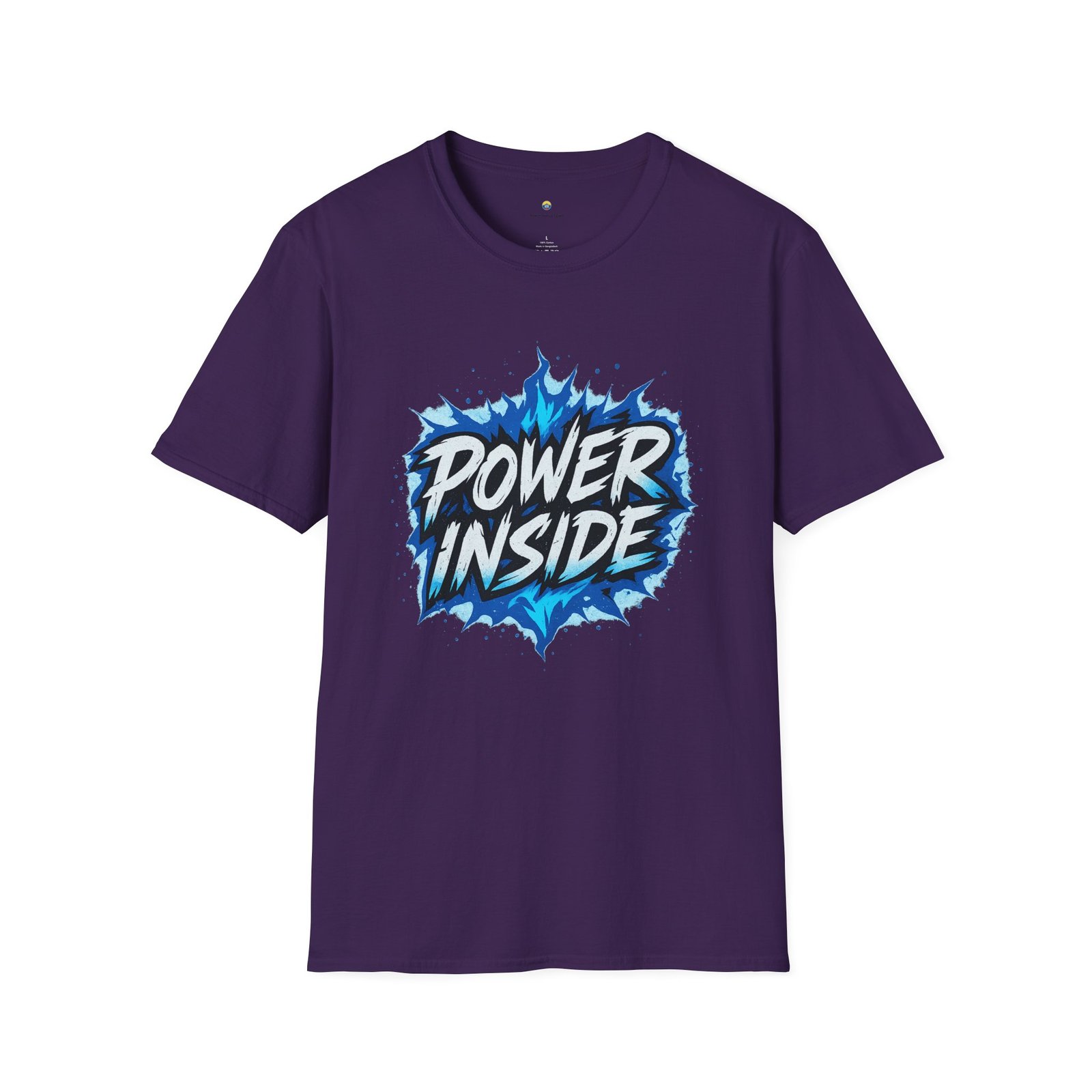 T-shirt Unisexe POWER INSIDE – Design Énergie Bleue Explosive, Style Motivation et Force Intérieure – Image 13