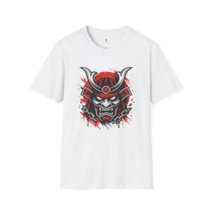 T-shirt Unisexe Masque Samouraï Démon – Oni Japonais, Style Tattoo et Chaînes