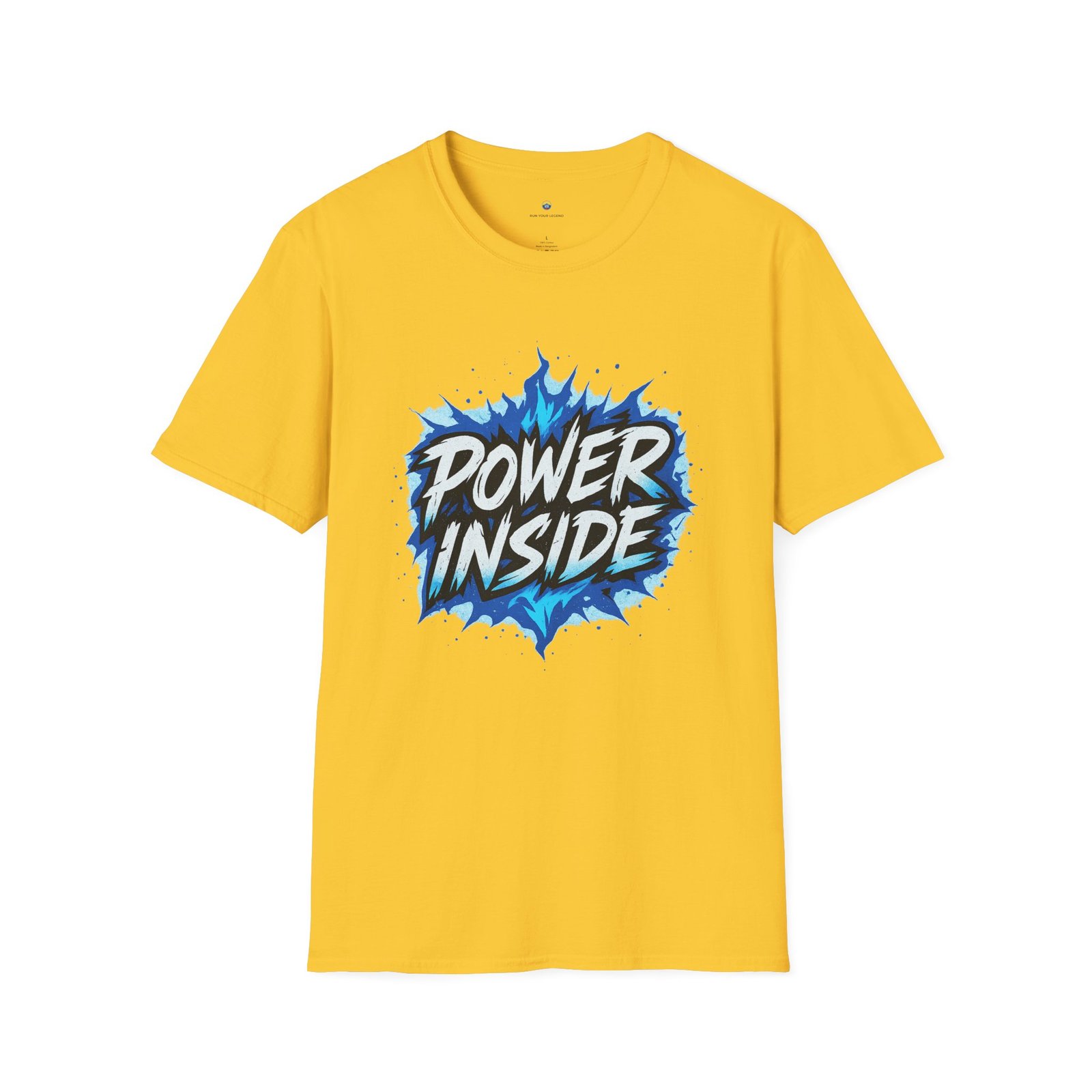 T-shirt Unisexe POWER INSIDE – Design Énergie Bleue Explosive, Style Motivation et Force Intérieure – Image 6