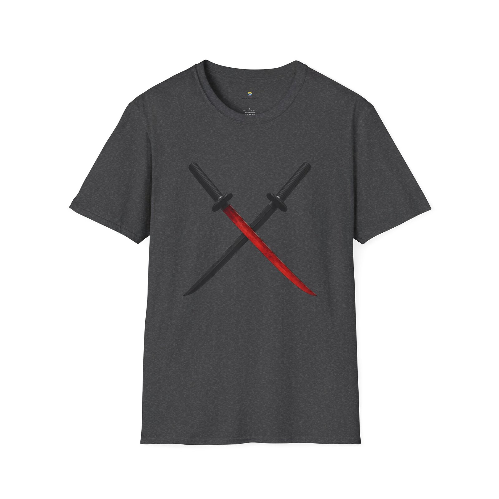 T-shirt Unisexe – Katanas Croisés Design Samouraï et Lame Rouge – Image 10