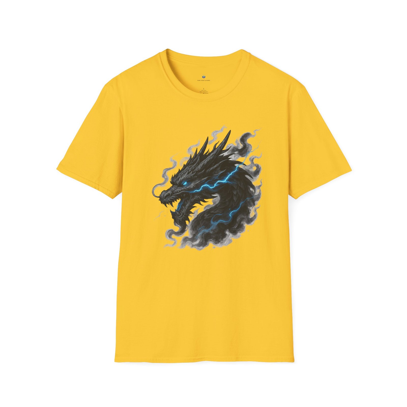 T-shirt Unisexe – Dragon Noir Électrique Design Fantasy et Art Mythique – Image 6