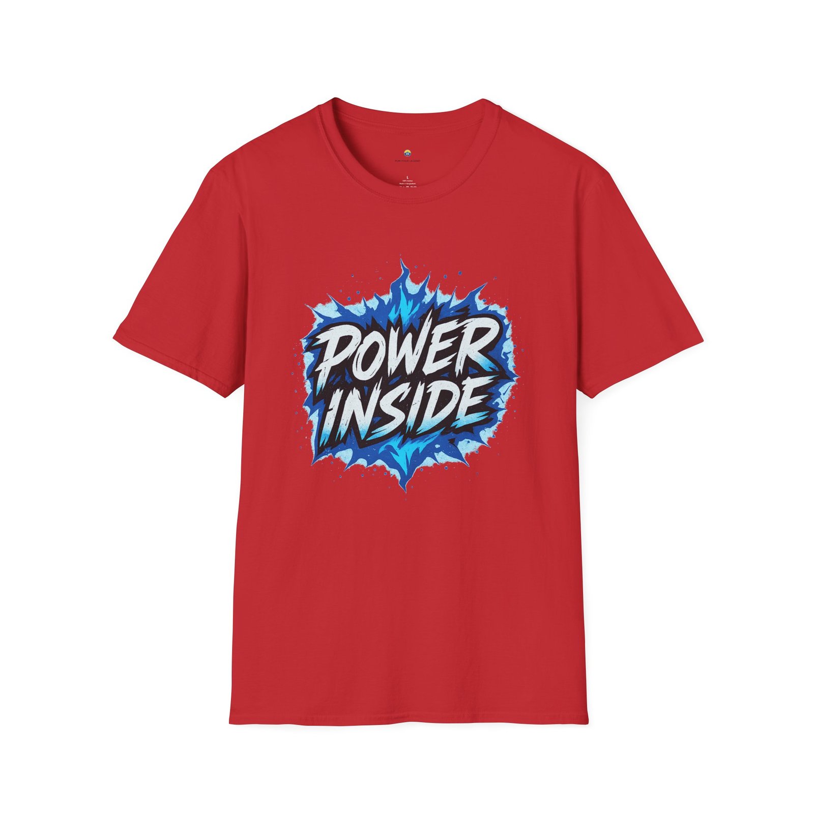 T-shirt Unisexe POWER INSIDE – Design Énergie Bleue Explosive, Style Motivation et Force Intérieure – Image 14