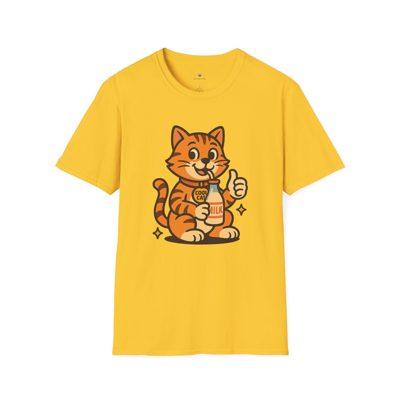 T-shirt Unisexe – “Cool Cat” Design Chat Vintage et Style Cartoon Retro – Image 5