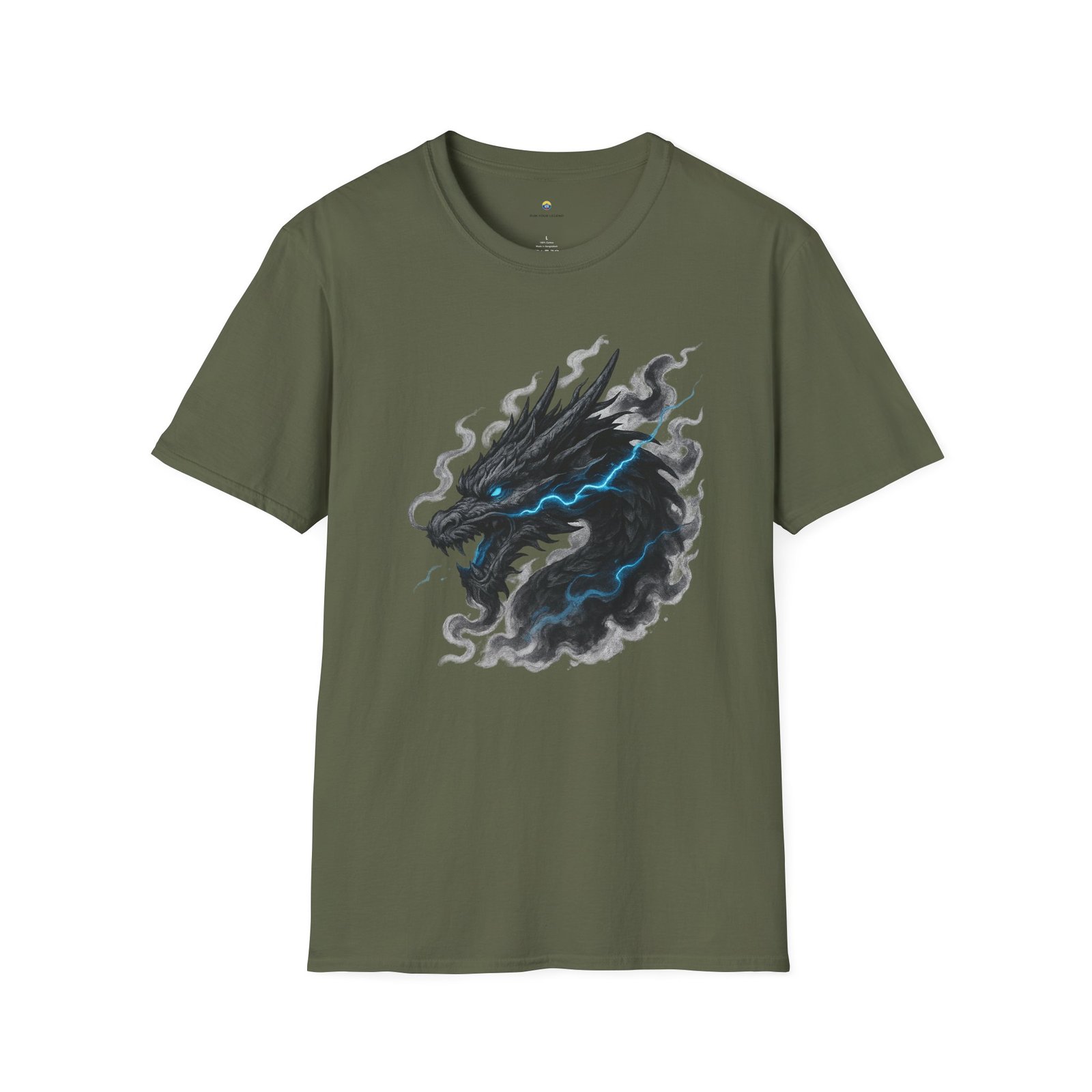 T-shirt Unisexe – Dragon Noir Électrique Design Fantasy et Art Mythique – Image 7