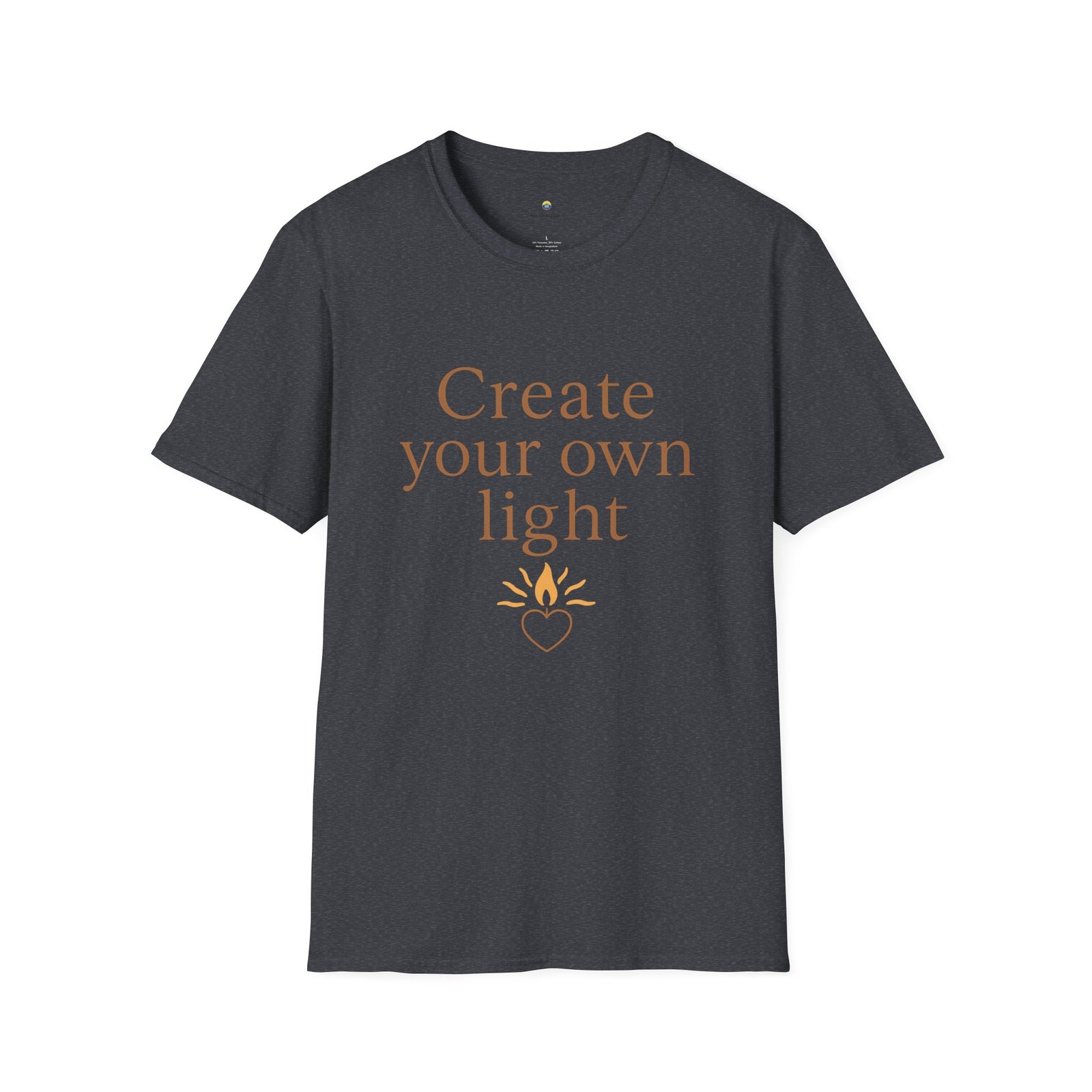 T-shirt Unisexe – “Create Your Own Light” Design Minimaliste et Message Inspirant – Image 12