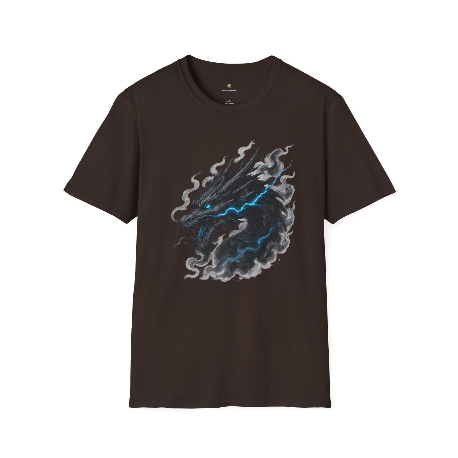 T-shirt Unisexe – Dragon Noir Électrique Design Fantasy et Art Mythique – Image 5