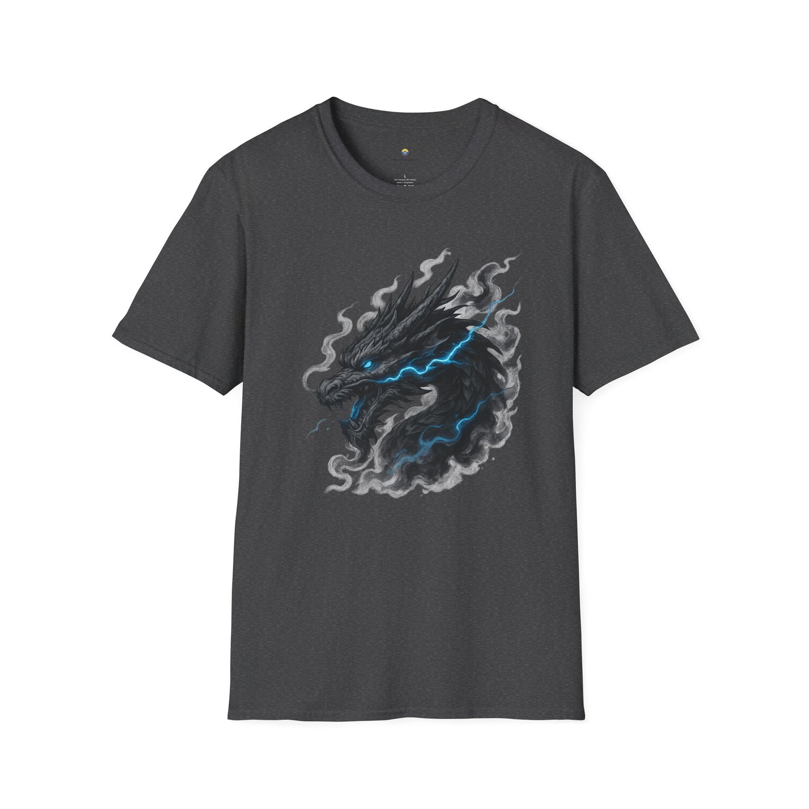 T-shirt Unisexe – Dragon Noir Électrique Design Fantasy et Art Mythique – Image 10