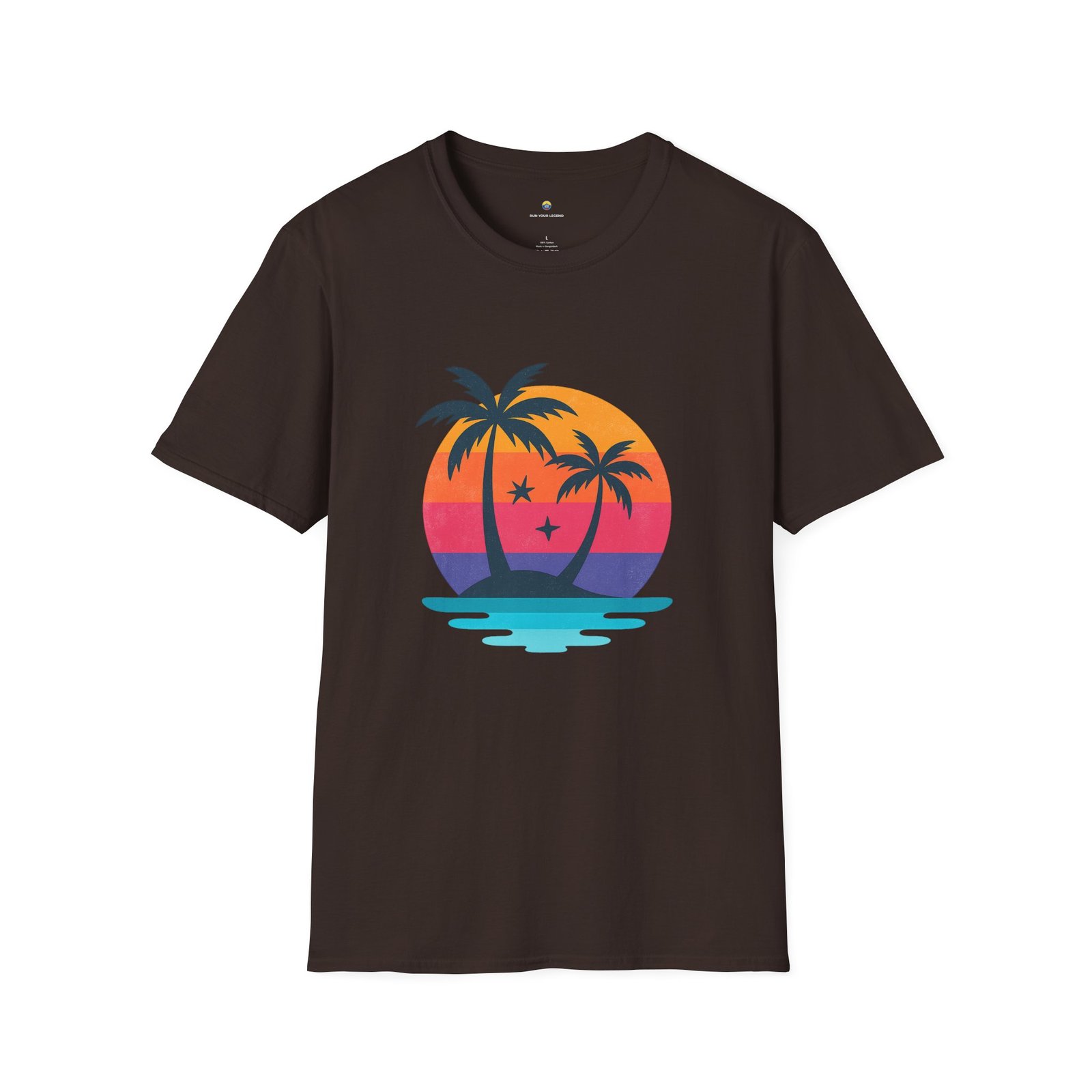 T-shirt Unisexe Sunset Paradise – Palmiers et Coucher de Soleil Vintage Tropical – Image 5