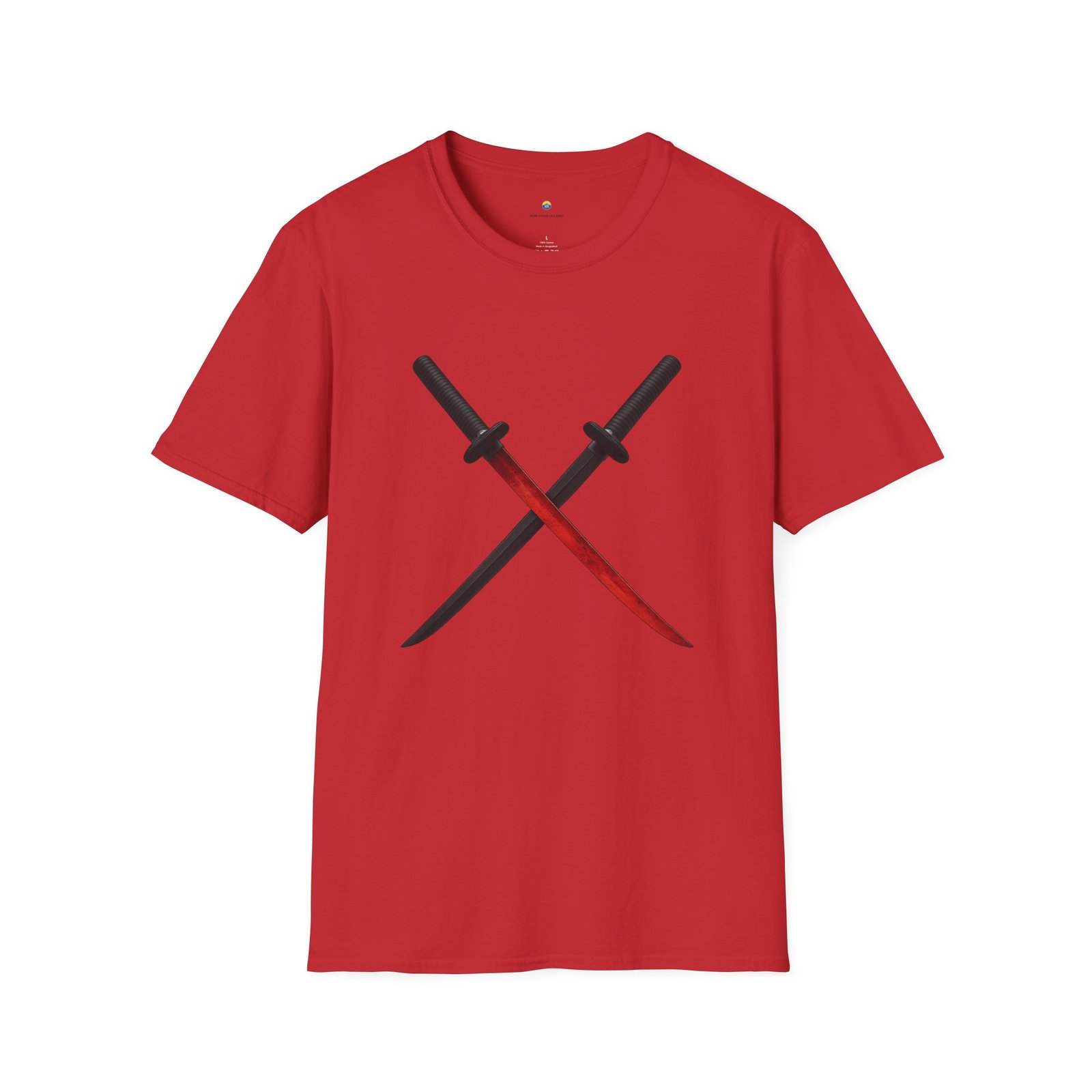 T-shirt Unisexe – Katanas Croisés Design Samouraï et Lame Rouge – Image 16