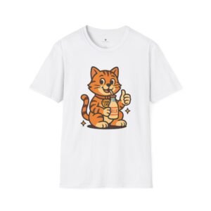 T-shirt Unisexe – “Cool Cat” Design Chat Vintage et Style Cartoon Retro