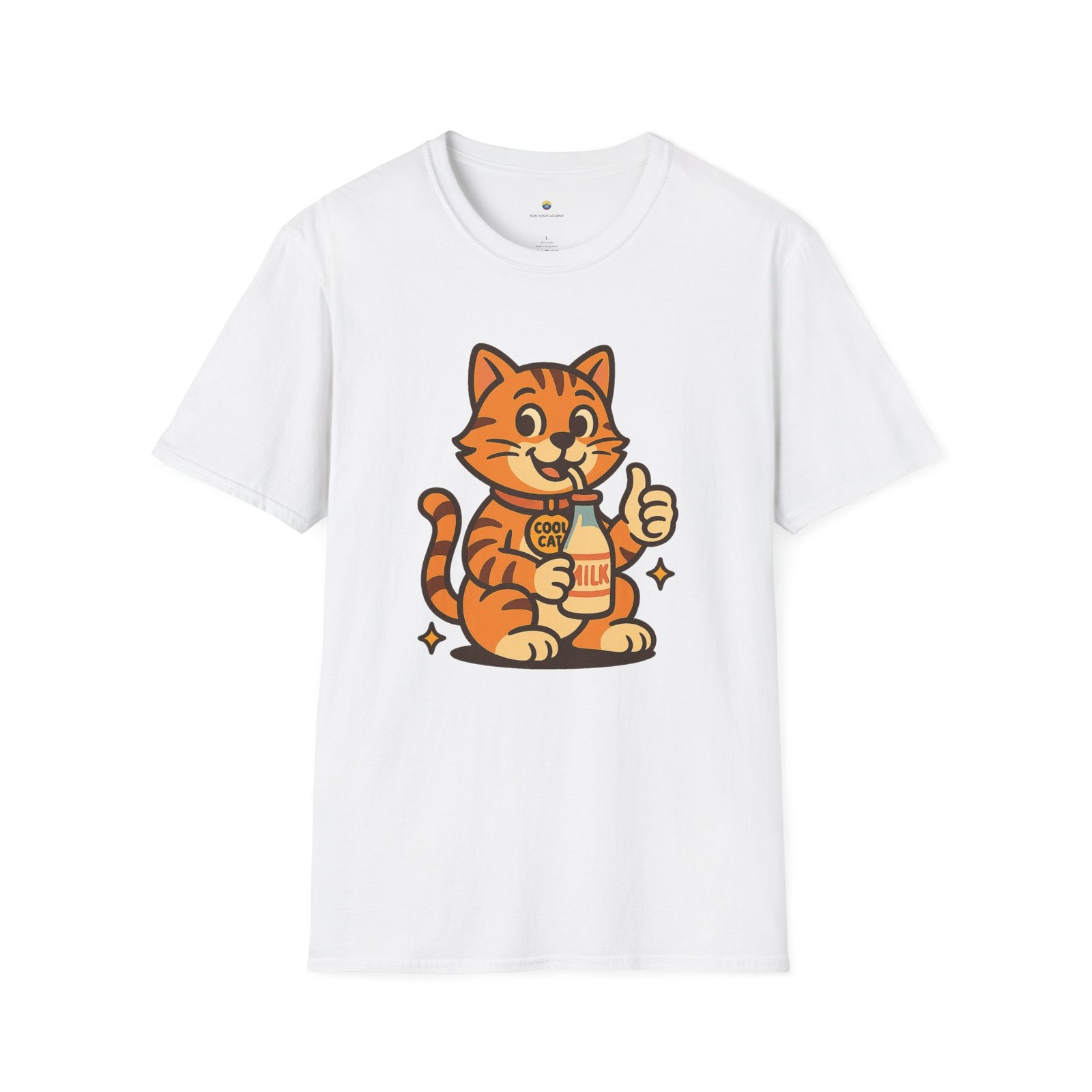 T-shirt Unisexe – “Cool Cat” Design Chat Vintage et Style Cartoon Retro