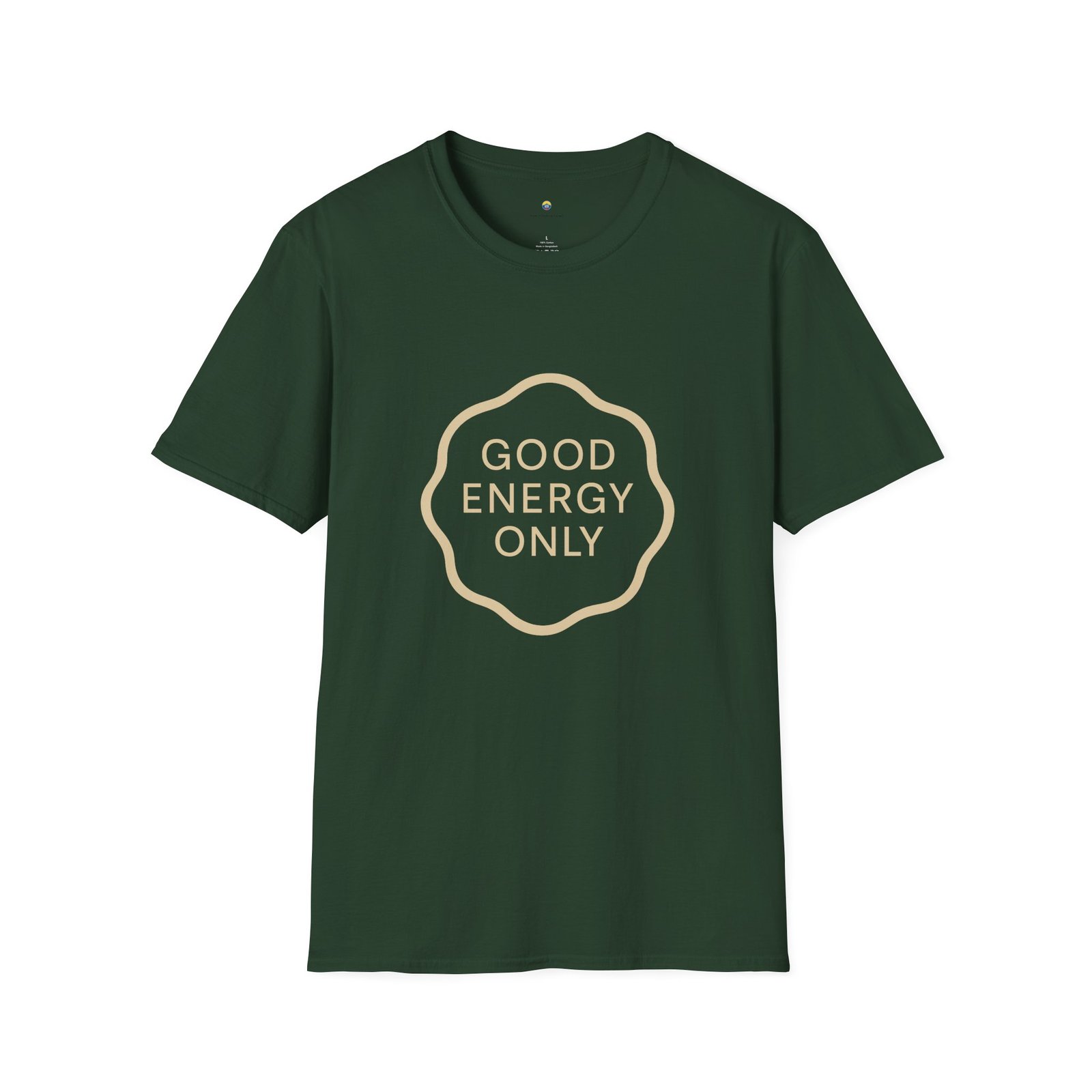 T-shirt Unisexe – “Good Energy Only” Design Minimaliste et Message Positif – Image 6