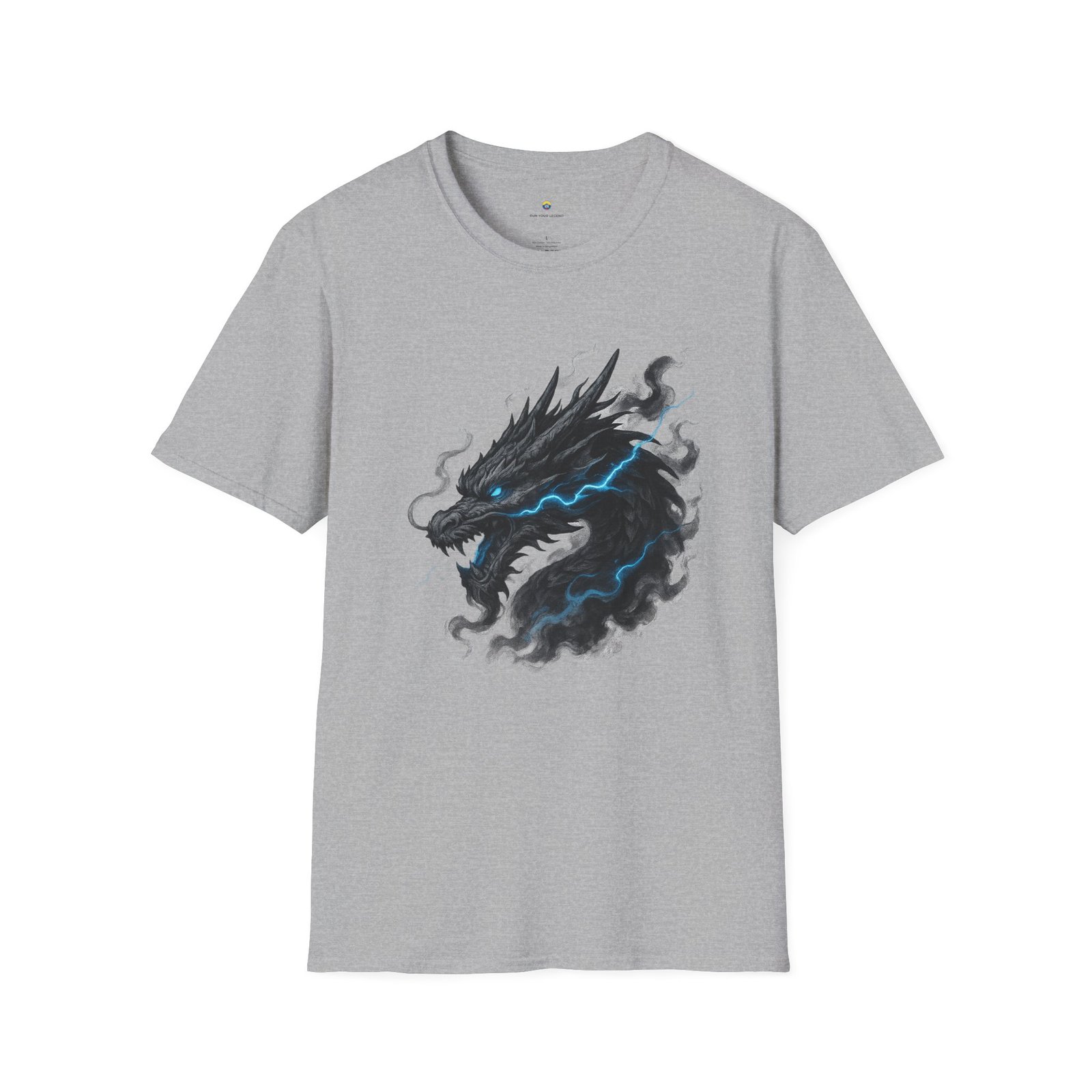 T-shirt Unisexe – Dragon Noir Électrique Design Fantasy et Art Mythique – Image 4