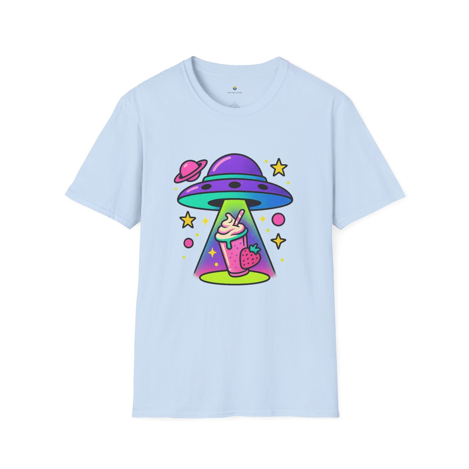 T-shirt Unisexe – UFO Milkshake Design Fun Néon et Style Space Pop – Image 12
