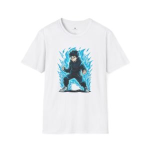 T-shirt Unisexe – Garçon Shōnen Énergisé Design Manga et Aura Électrique