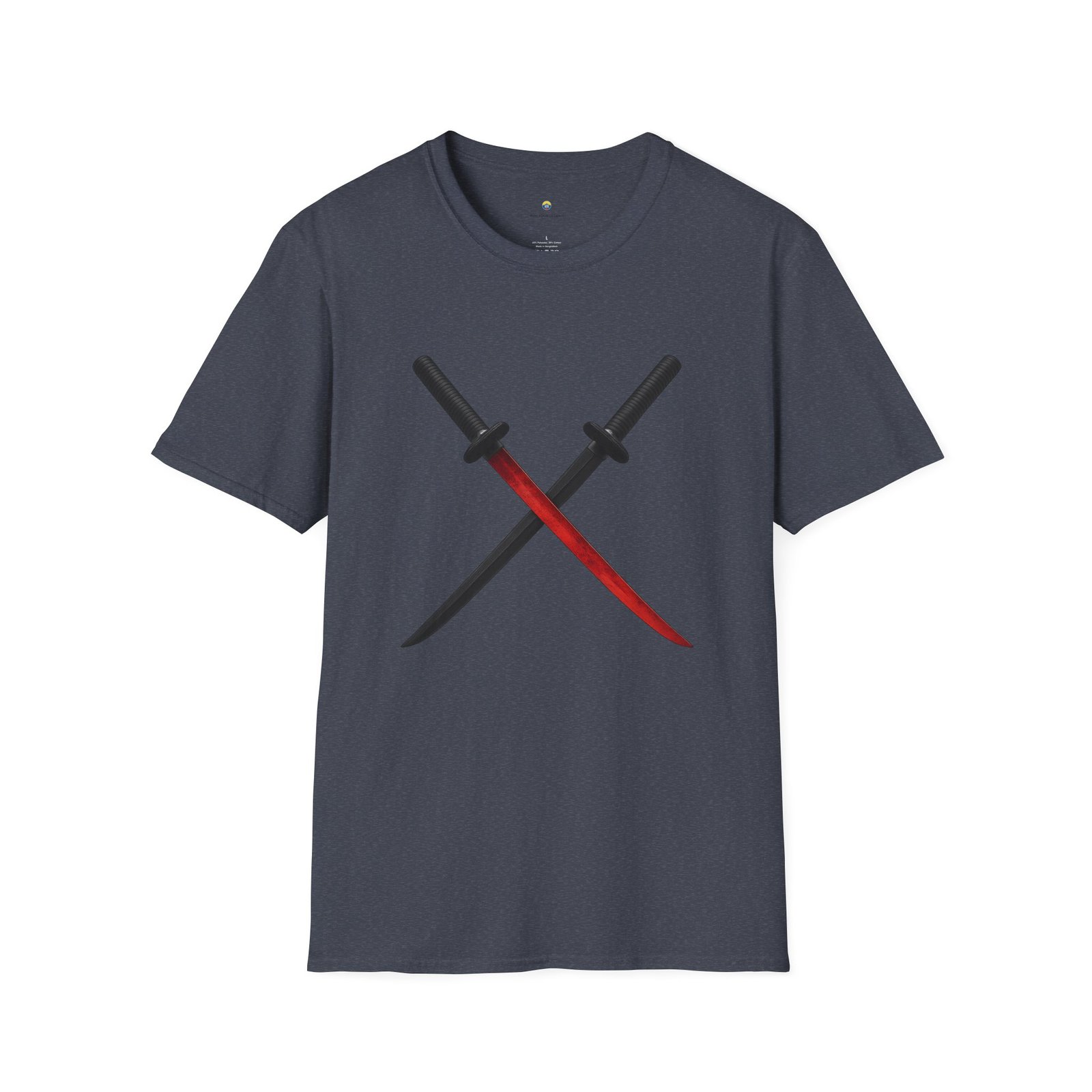 T-shirt Unisexe – Katanas Croisés Design Samouraï et Lame Rouge – Image 14