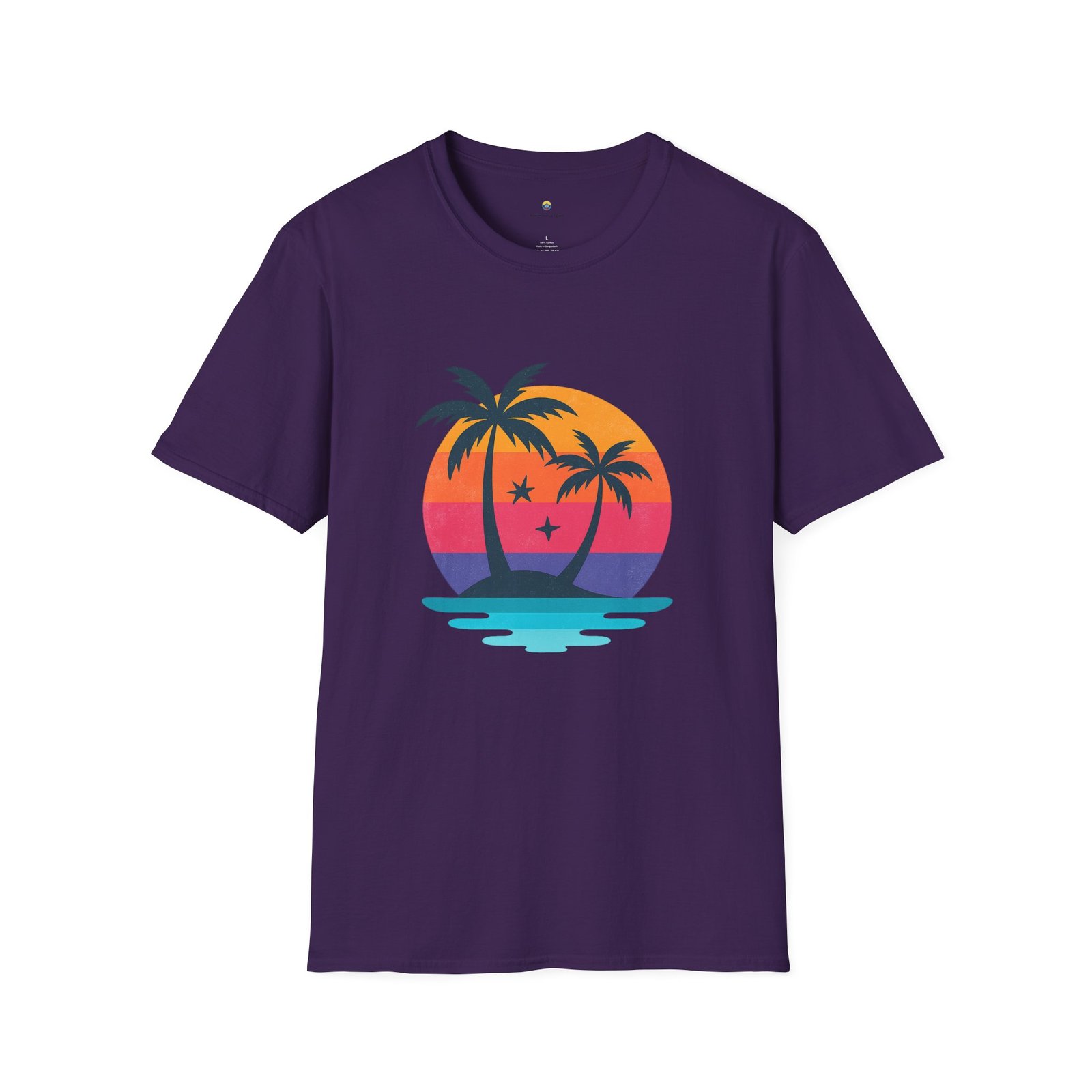 T-shirt Unisexe Sunset Paradise – Palmiers et Coucher de Soleil Vintage Tropical – Image 12