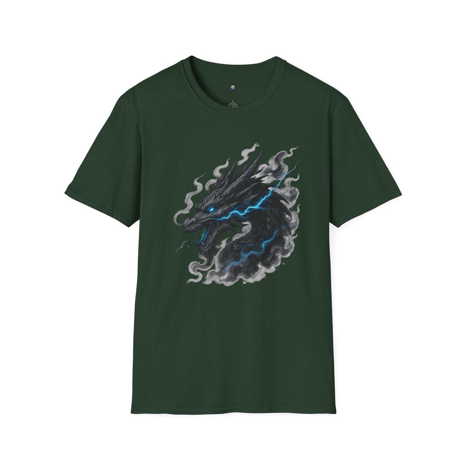 T-shirt Unisexe – Dragon Noir Électrique Design Fantasy et Art Mythique – Image 8