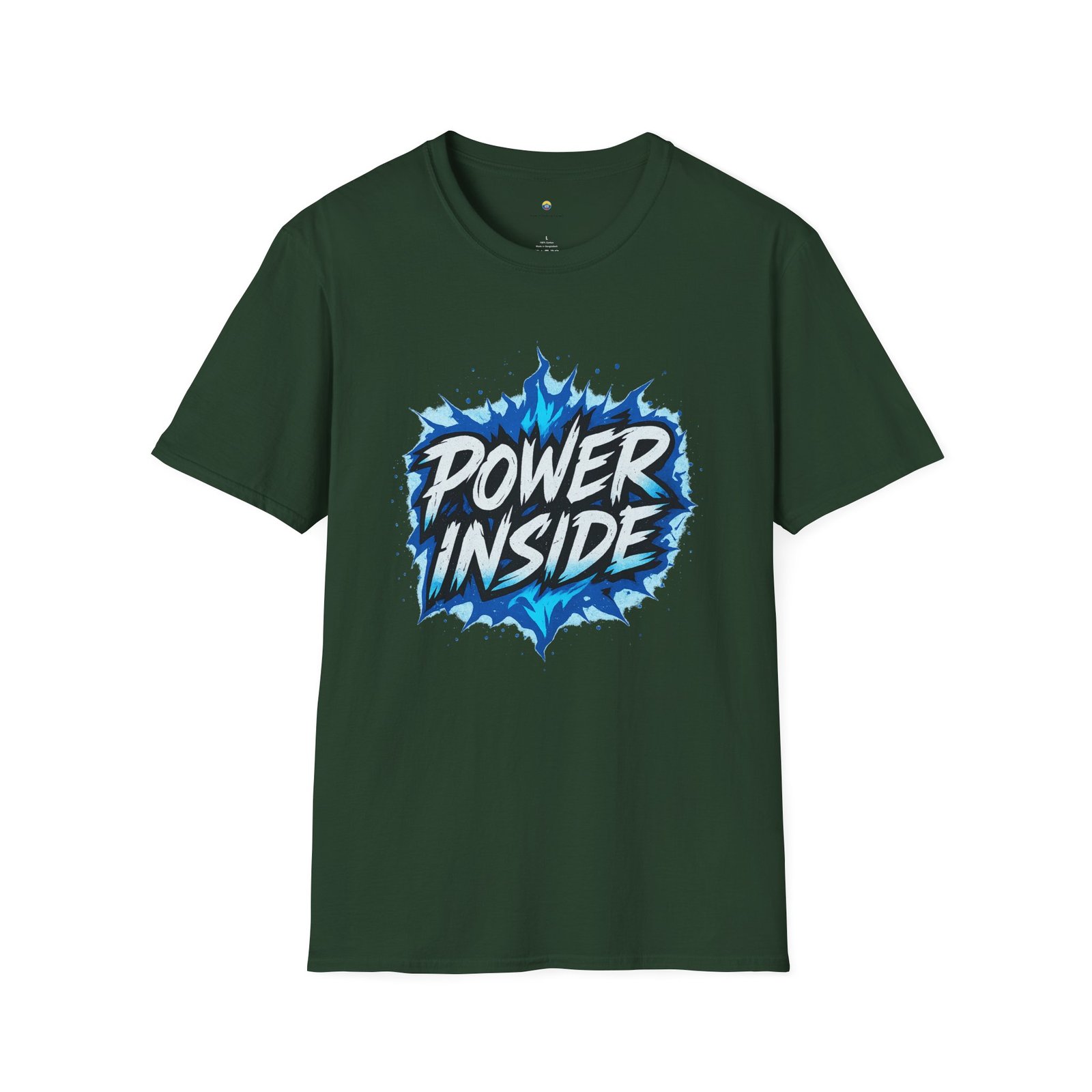 T-shirt Unisexe POWER INSIDE – Design Énergie Bleue Explosive, Style Motivation et Force Intérieure – Image 8