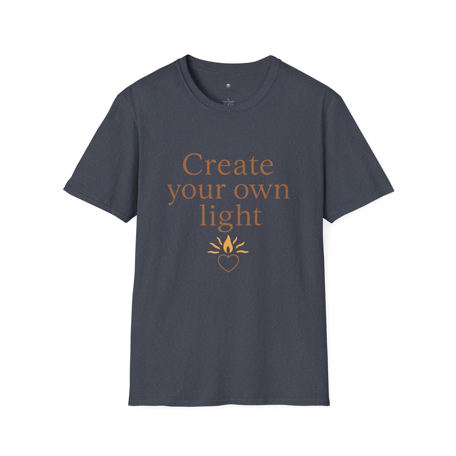 T-shirt Unisexe – “Create Your Own Light” Design Minimaliste et Message Inspirant – Image 13