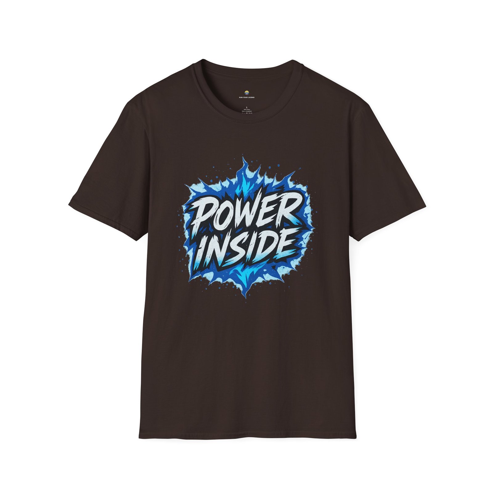 T-shirt Unisexe POWER INSIDE – Design Énergie Bleue Explosive, Style Motivation et Force Intérieure – Image 5