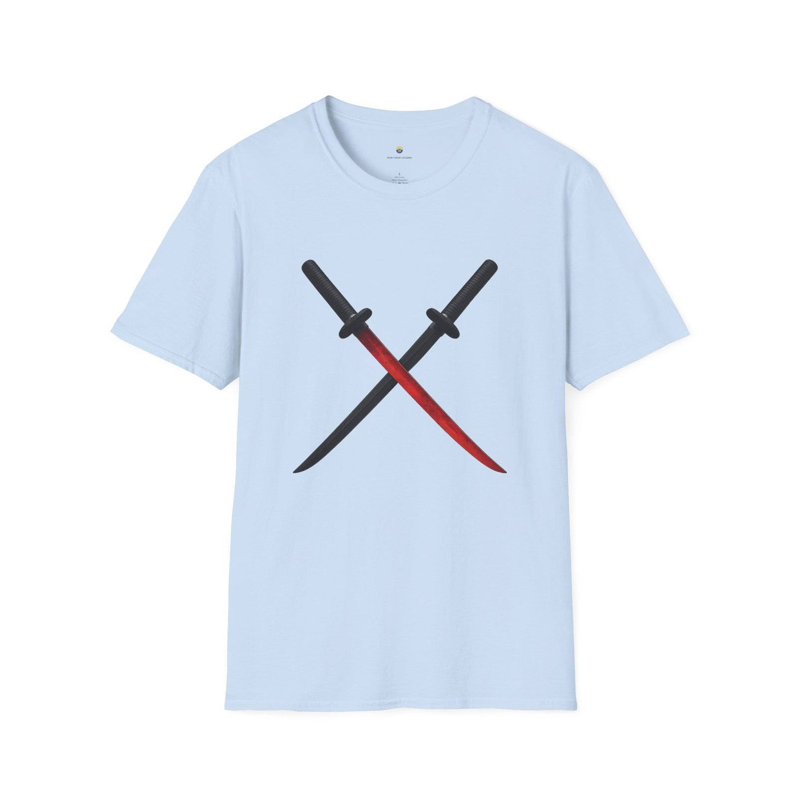 T-shirt Unisexe – Katanas Croisés Design Samouraï et Lame Rouge – Image 12