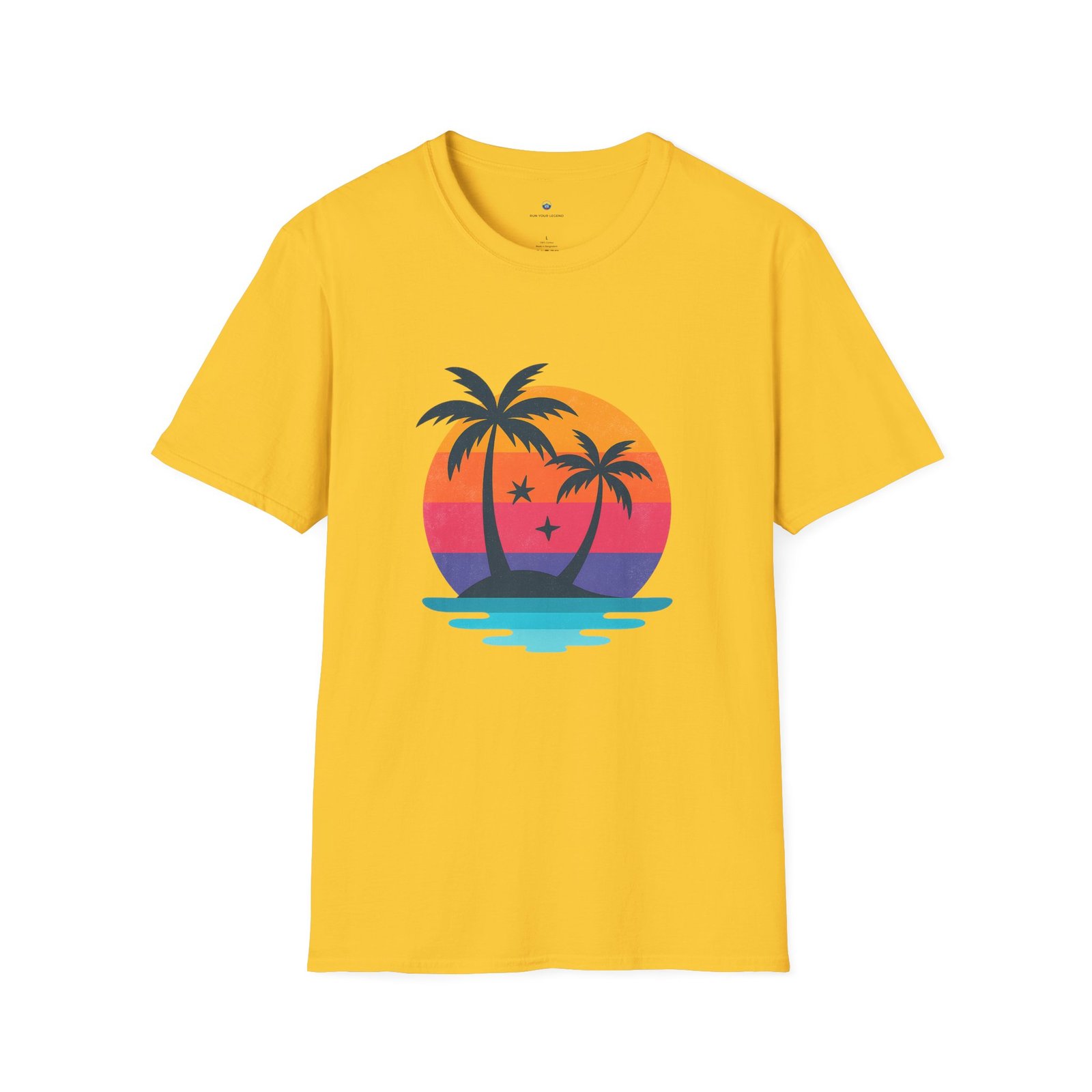 T-shirt Unisexe Sunset Paradise – Palmiers et Coucher de Soleil Vintage Tropical – Image 6
