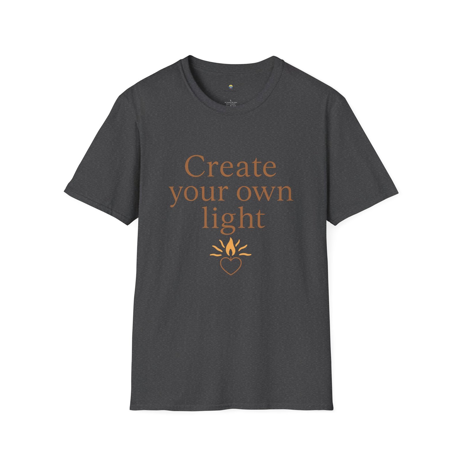 T-shirt Unisexe – “Create Your Own Light” Design Minimaliste et Message Inspirant – Image 9
