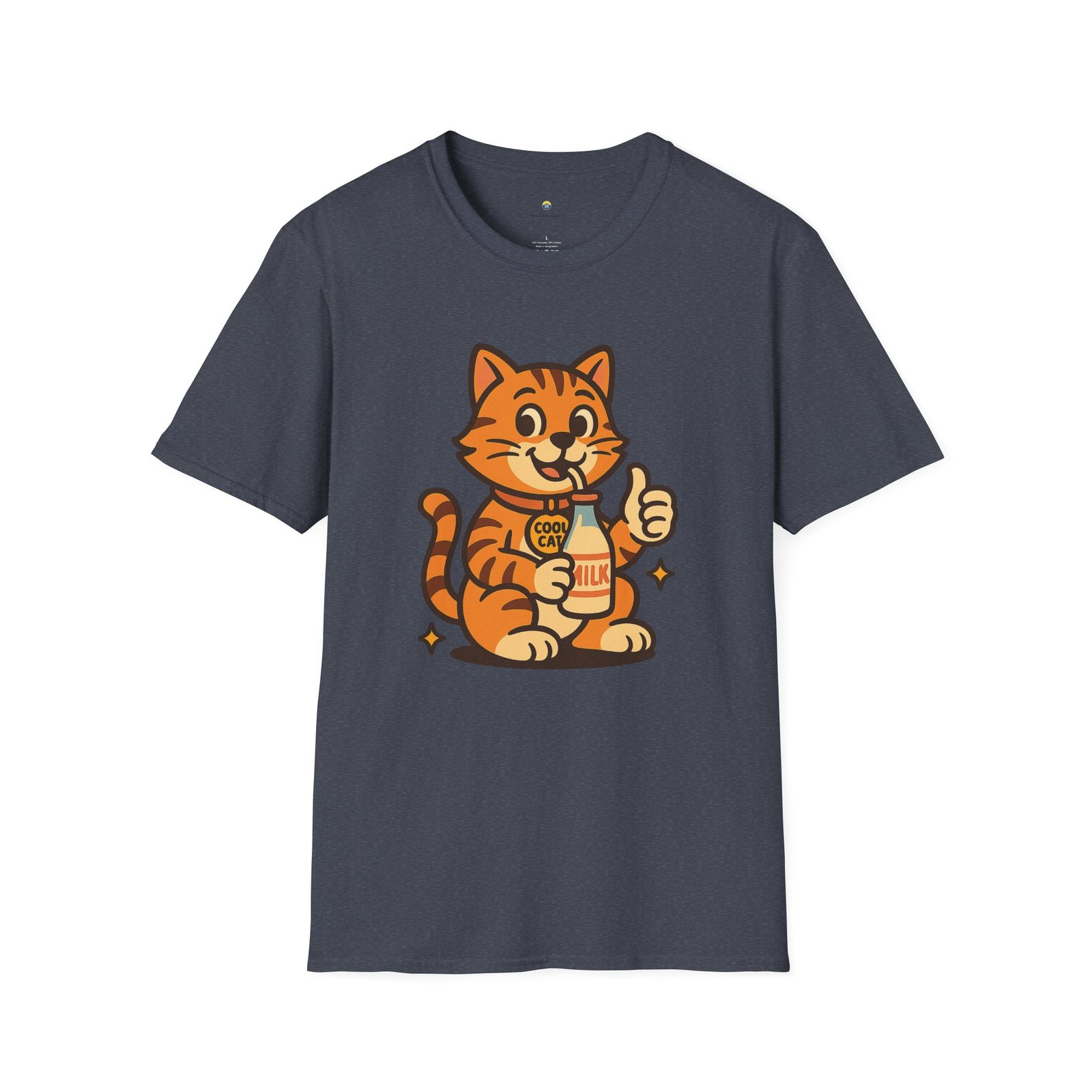 T-shirt Unisexe – “Cool Cat” Design Chat Vintage et Style Cartoon Retro – Image 13