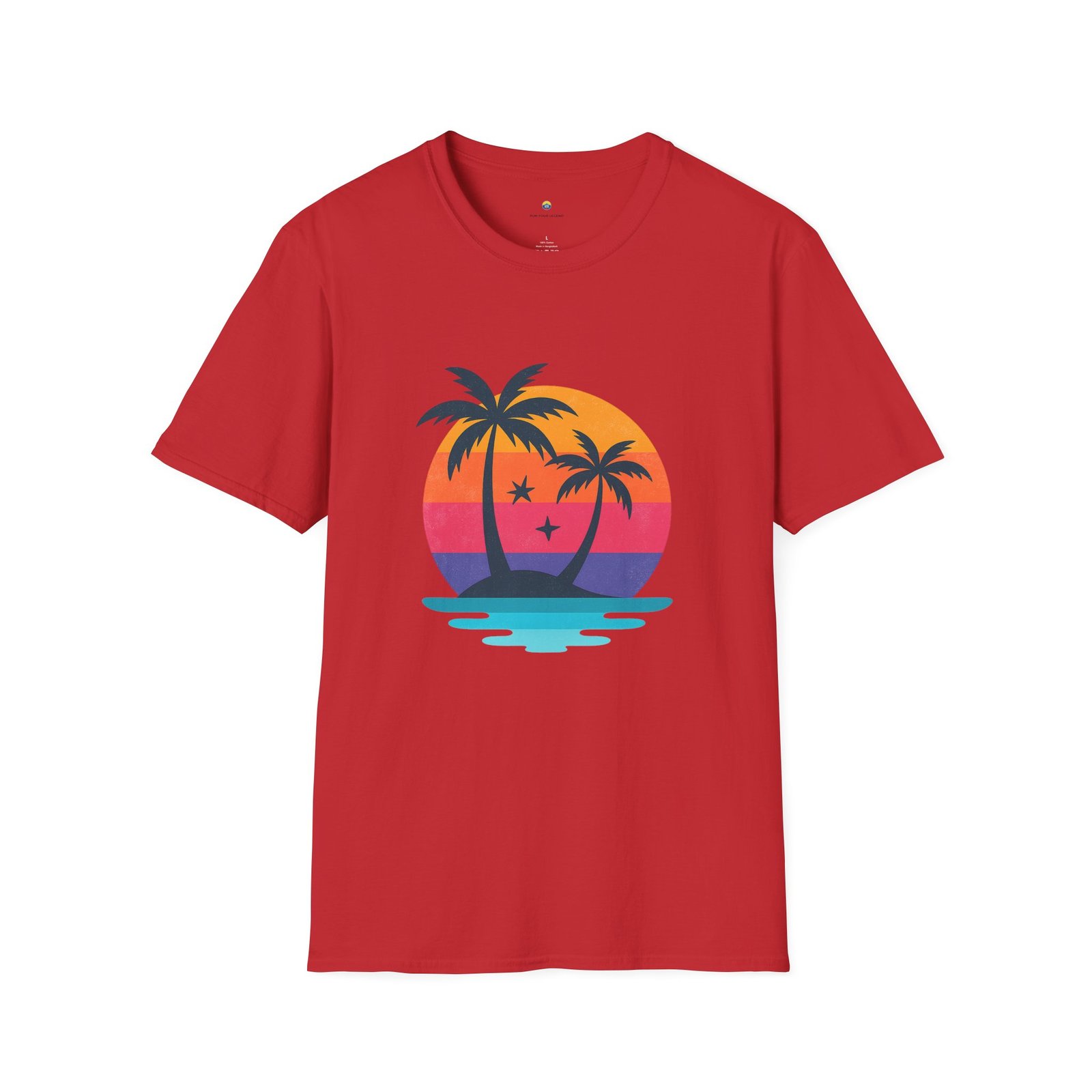 T-shirt Unisexe Sunset Paradise – Palmiers et Coucher de Soleil Vintage Tropical – Image 13