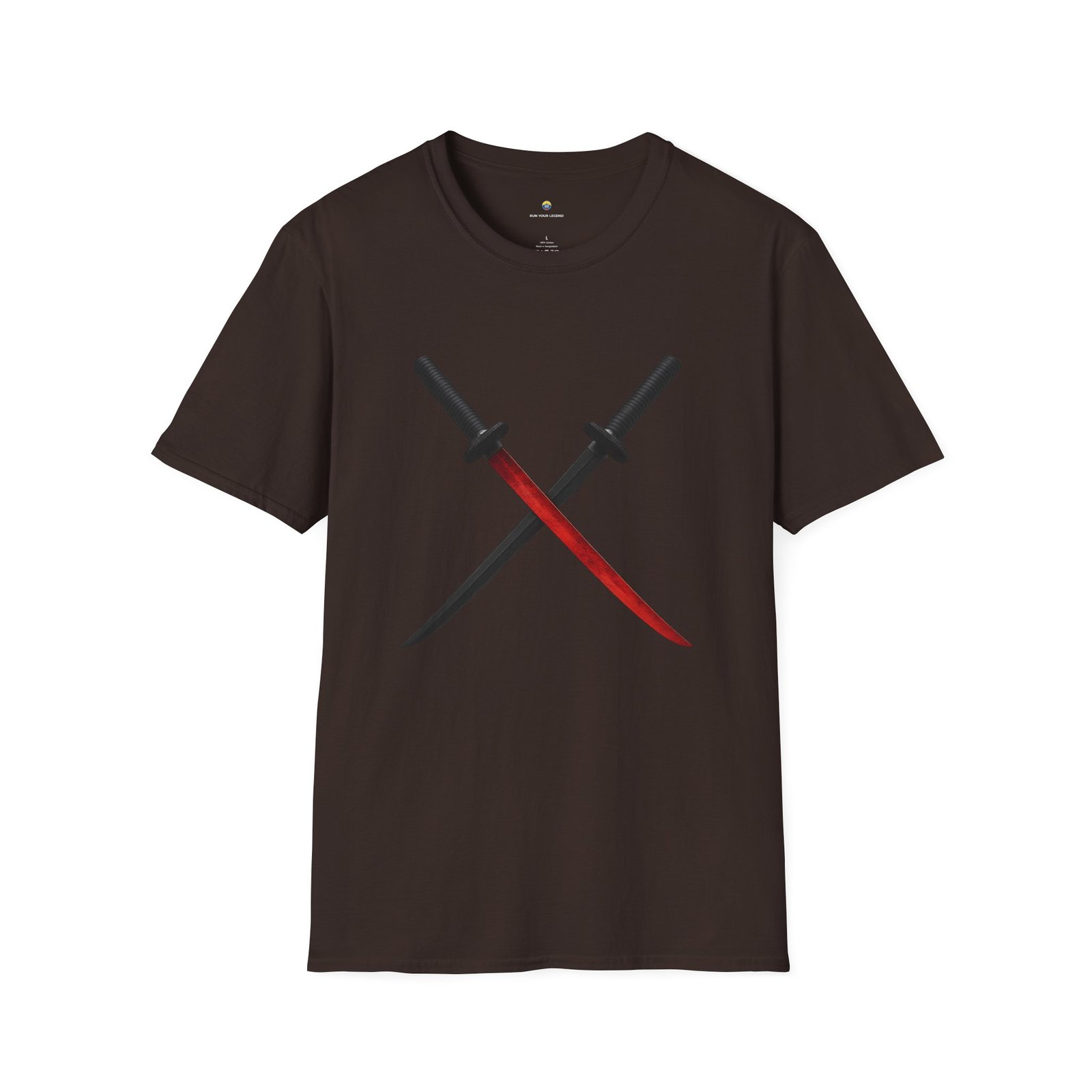 T-shirt Unisexe – Katanas Croisés Design Samouraï et Lame Rouge – Image 5
