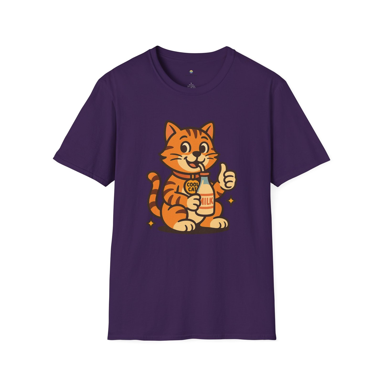 T-shirt Unisexe – “Cool Cat” Design Chat Vintage et Style Cartoon Retro – Image 14