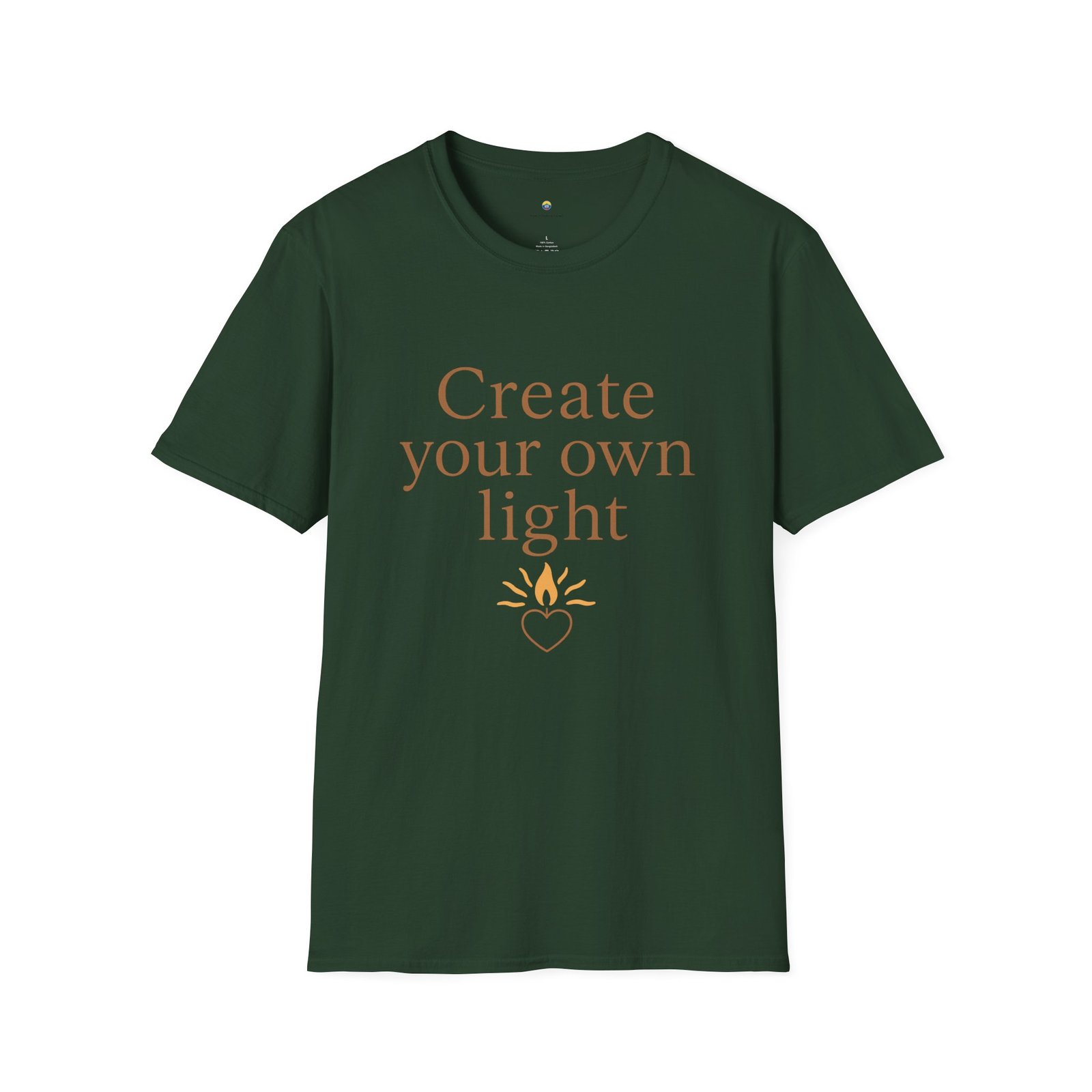 T-shirt Unisexe – “Create Your Own Light” Design Minimaliste et Message Inspirant – Image 7